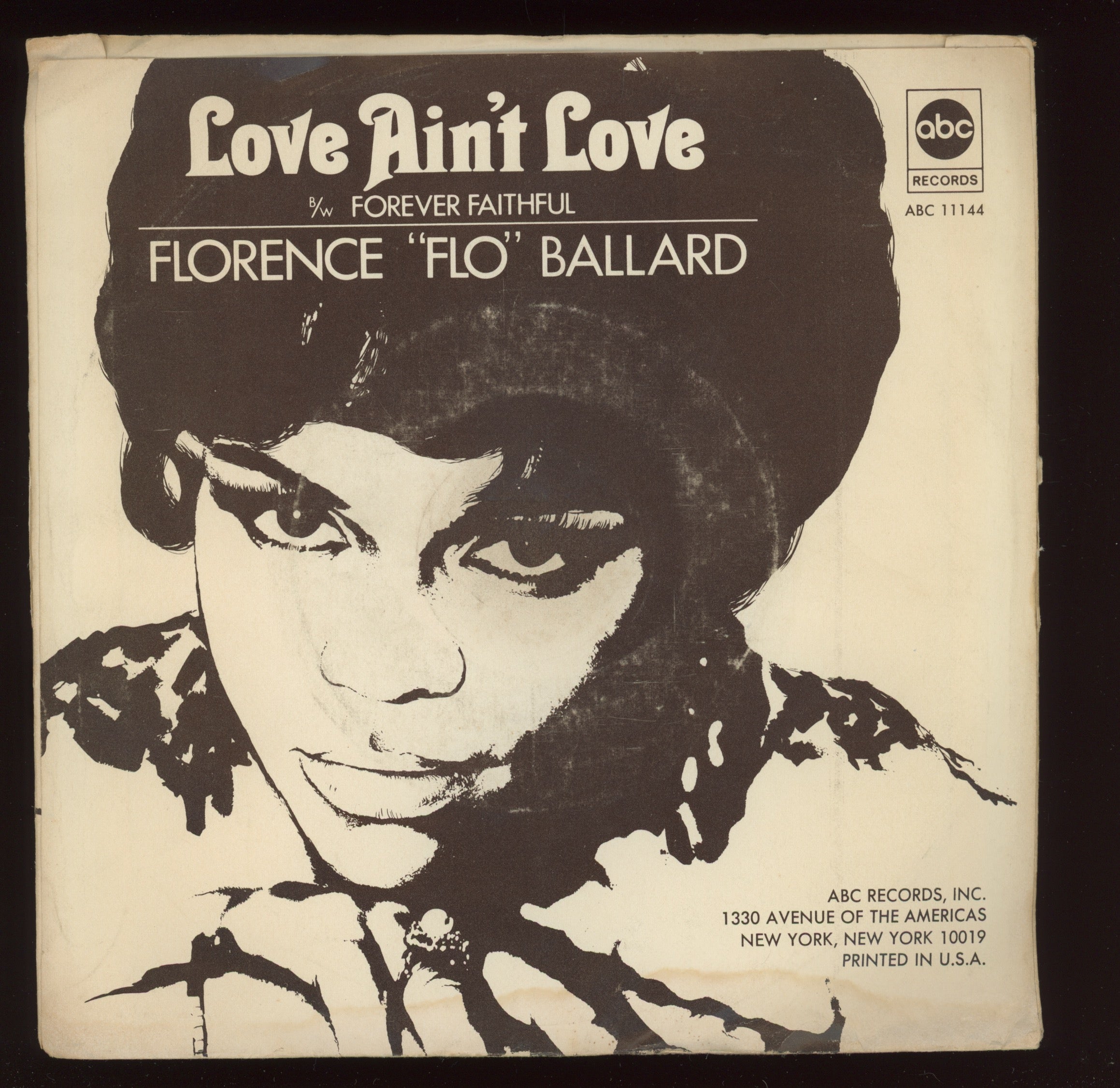Florence Flo Ballard - Love Ain't Love on ABC Northern Soul 45 With Picture Sleeve