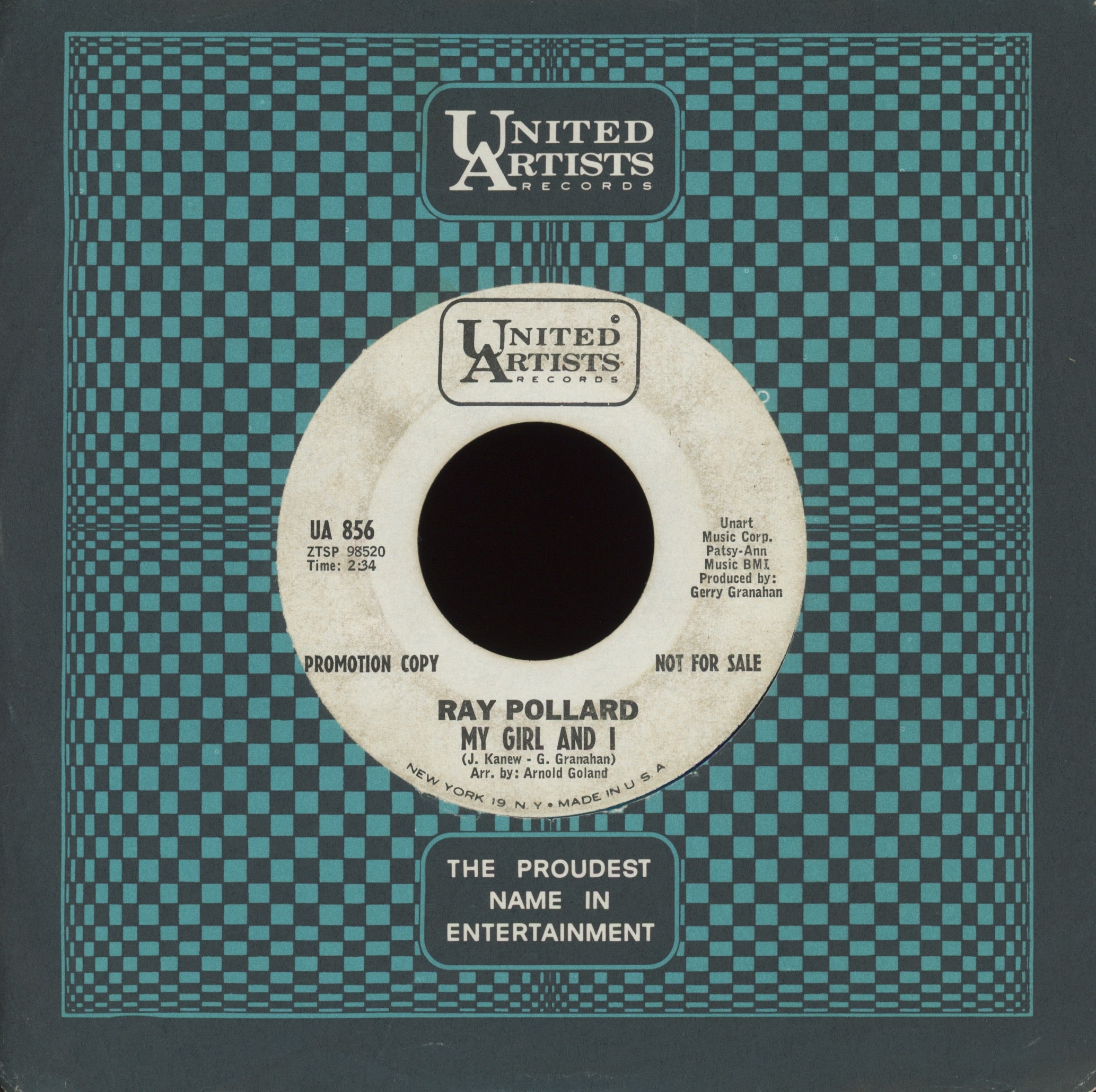 Ray Pollard - Darling Take Me Back (I'm Sorry) on UA Promo Northern Soul Popcorn 45