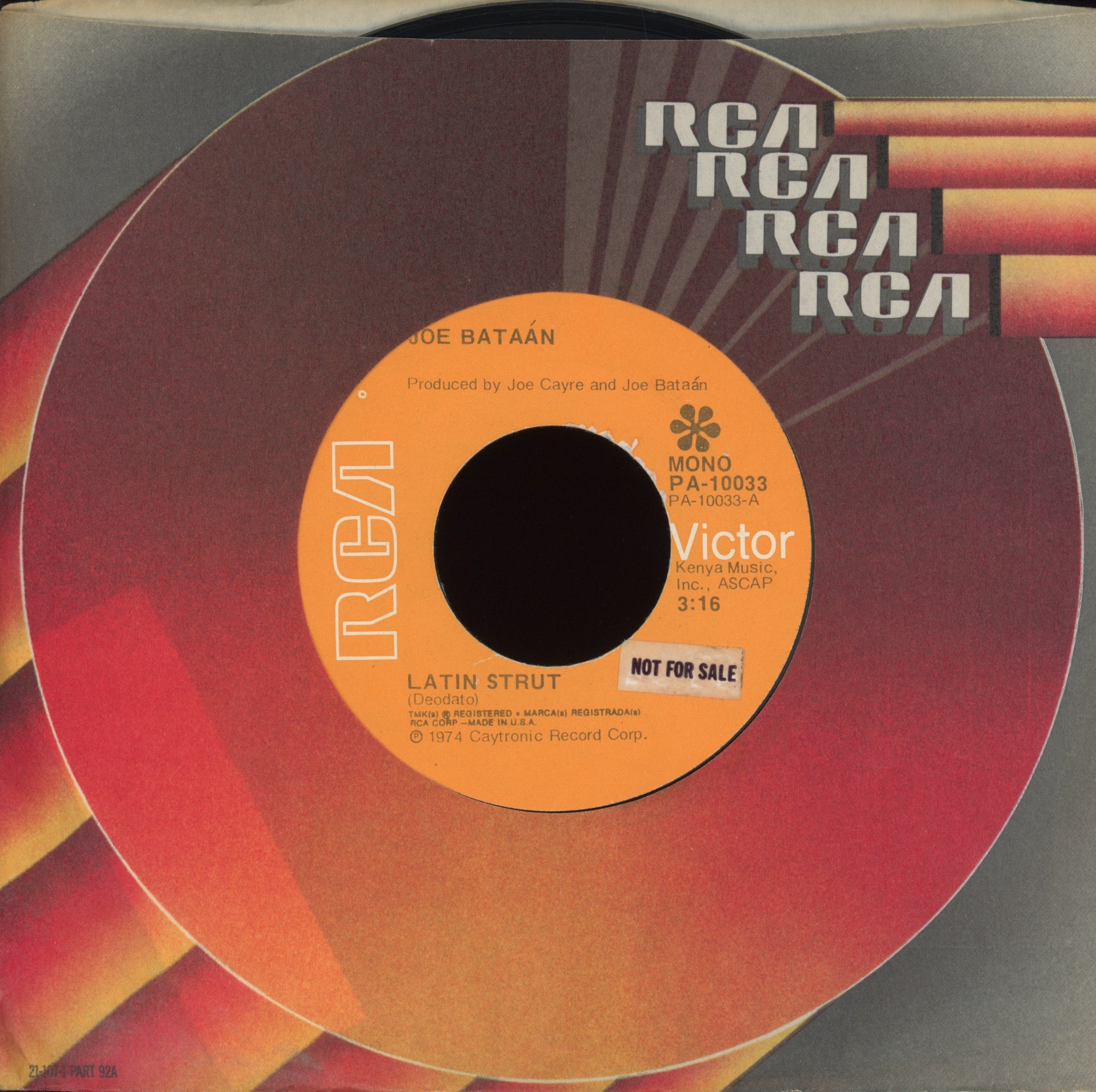 Joe Bataan - Latin Strut on RCA Latin Soul Funk 45