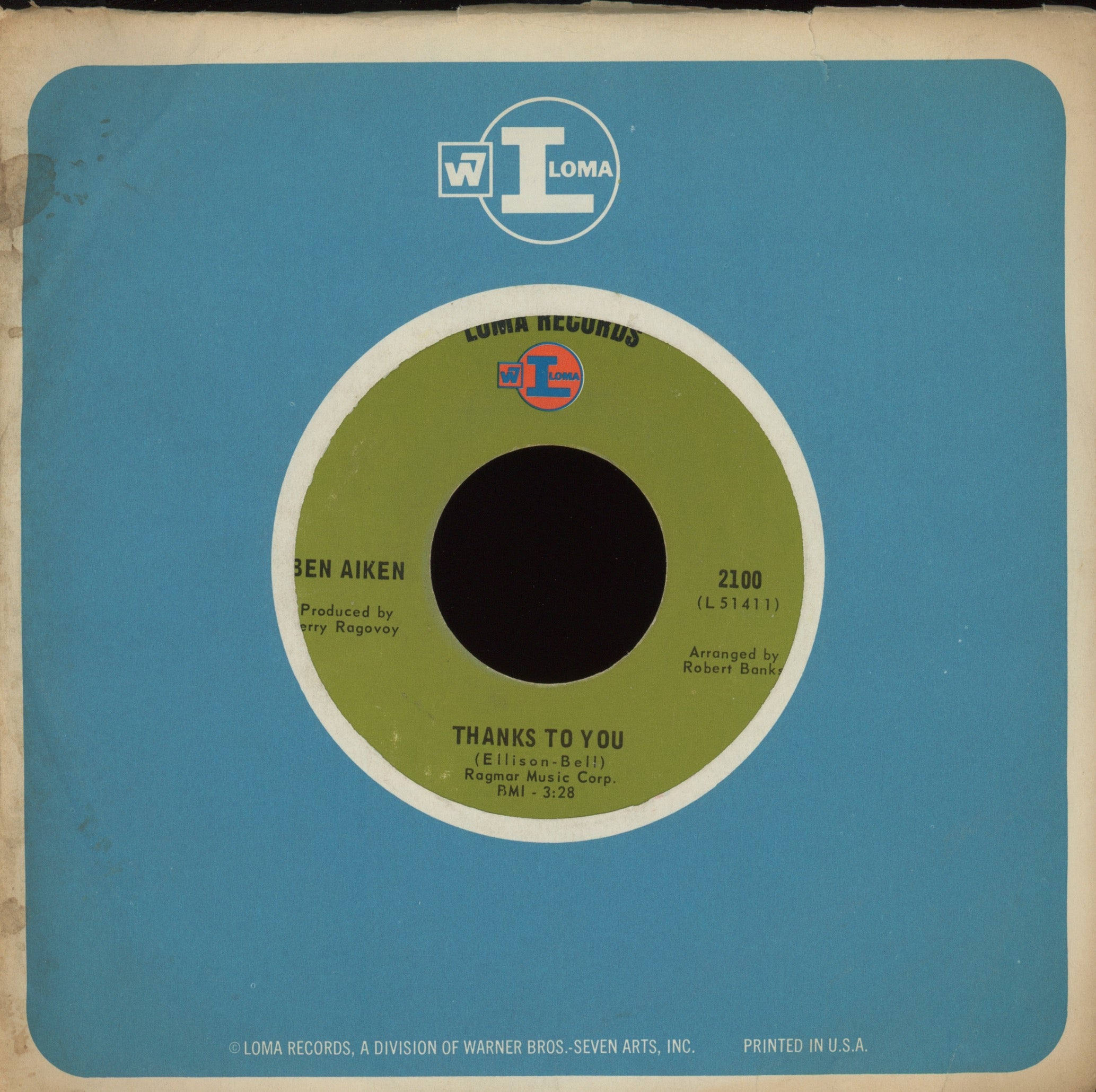 Ben Aiken - Baby You Move Me on WB Soul 45