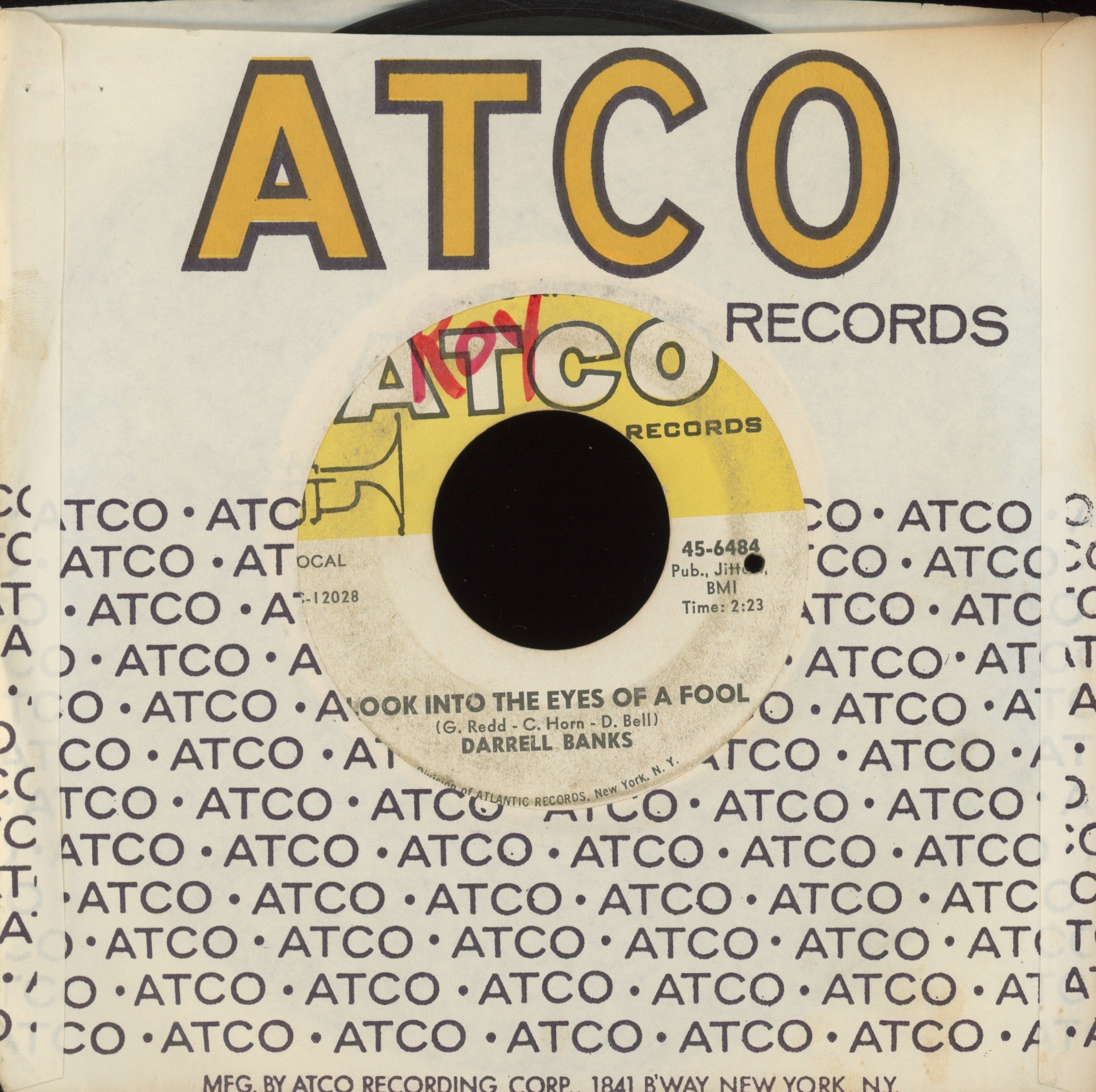 Darrell Banks - Angel Baby (Don't You Leave Me) on Atco Northern Soul 45