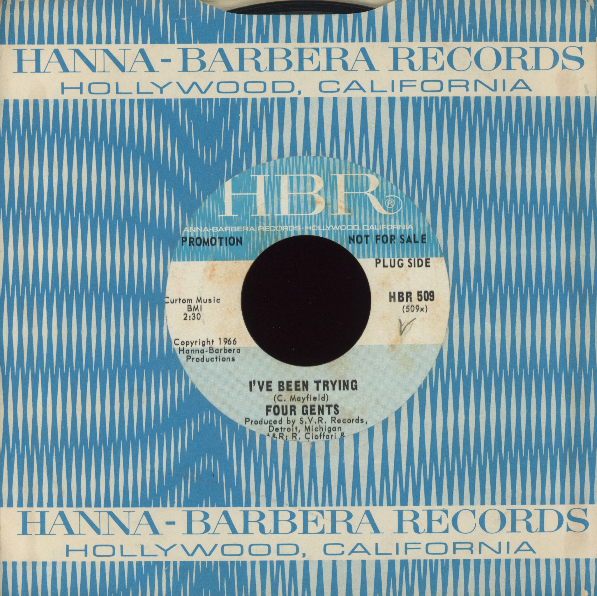 Four Gents - I've Been Trying on HBR Promo Northern Soul 45