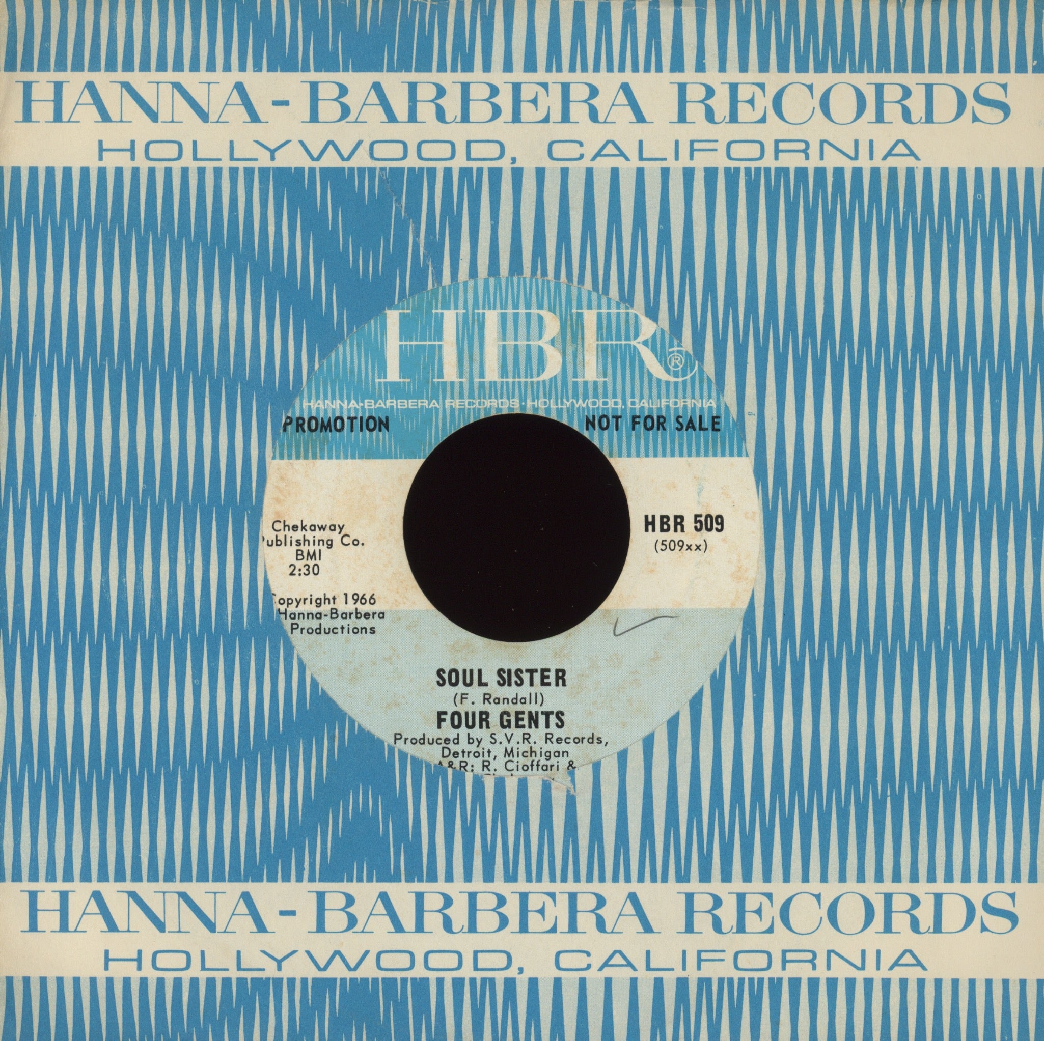 Four Gents - I've Been Trying on HBR Promo Northern Soul 45