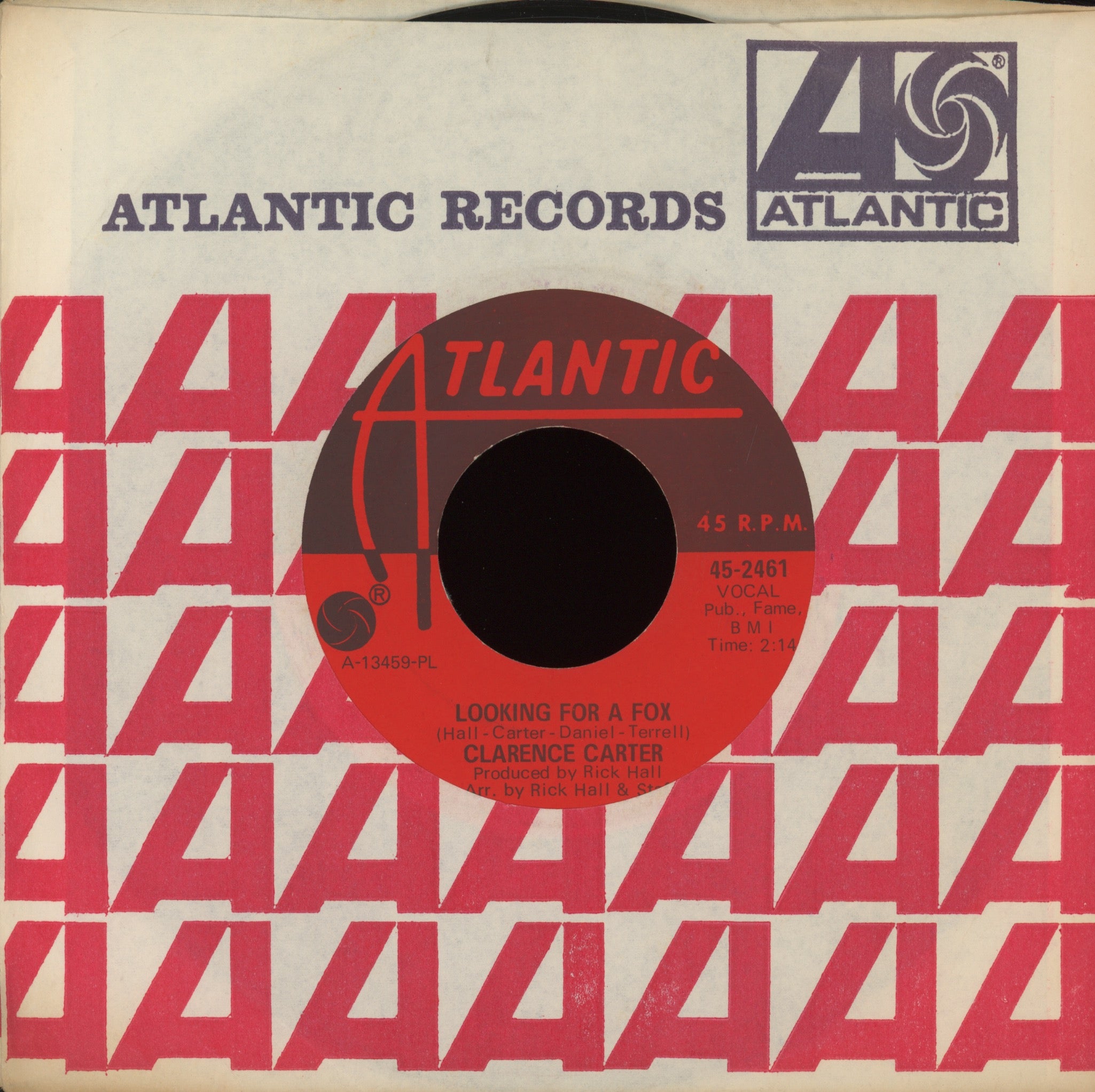 Clarence Carter - Looking For A Fox on Atlantic Northern Soul 45