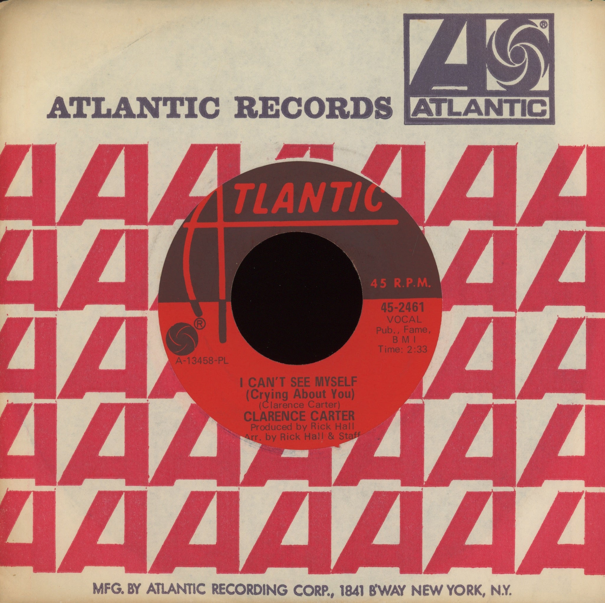 Clarence Carter - Looking For A Fox on Atlantic Northern Soul 45