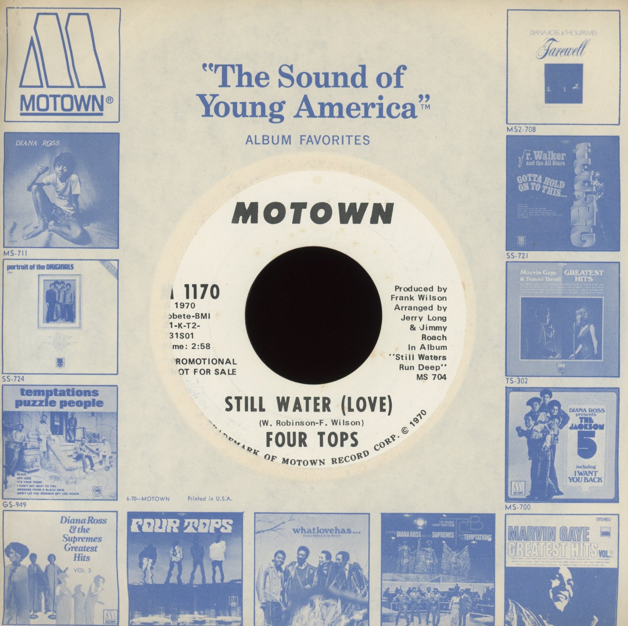 Four Tops - Still Water (Love) on Motown Promo Soul 45