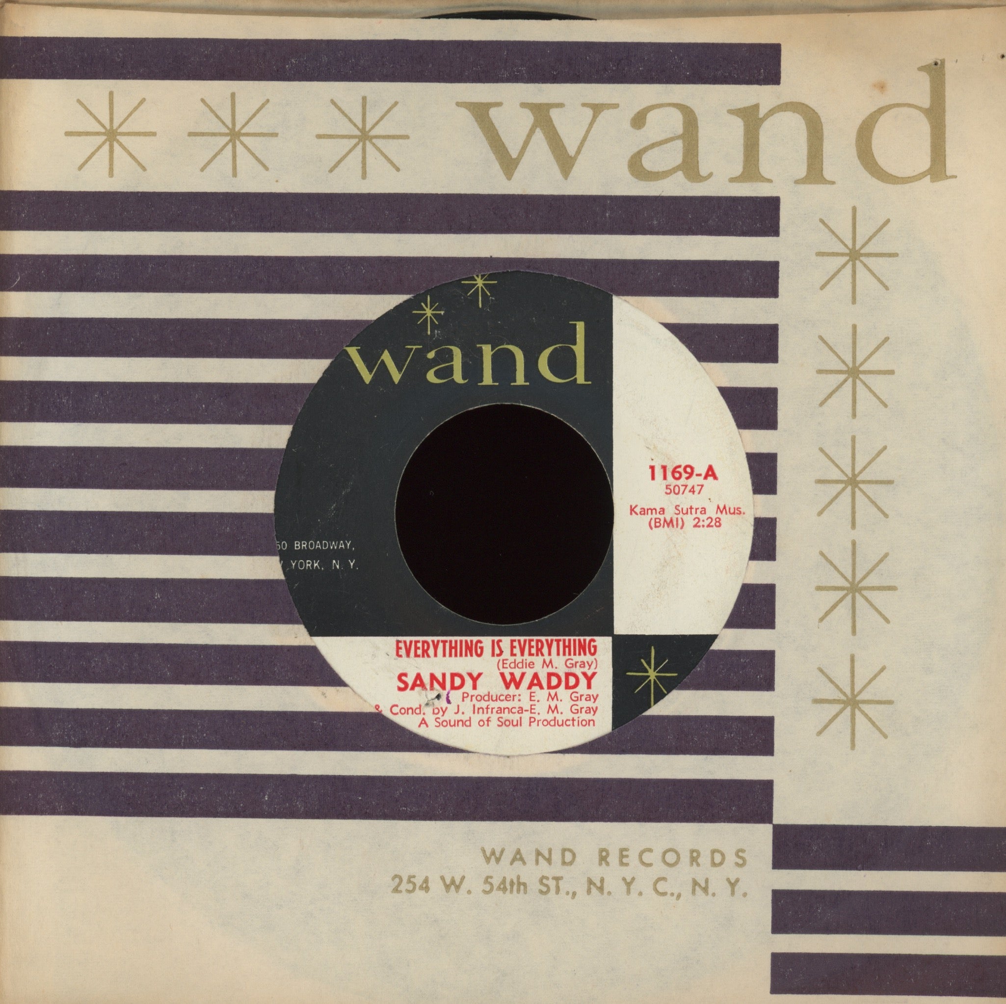 Sandy Waddy - Everything Is Everything on Wand Northern Soul 45