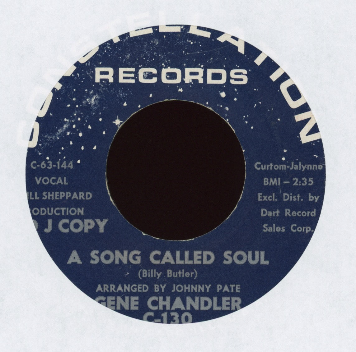 Gene Chandler - A Song Called Soul on Constellation Promo Northern Soul 45