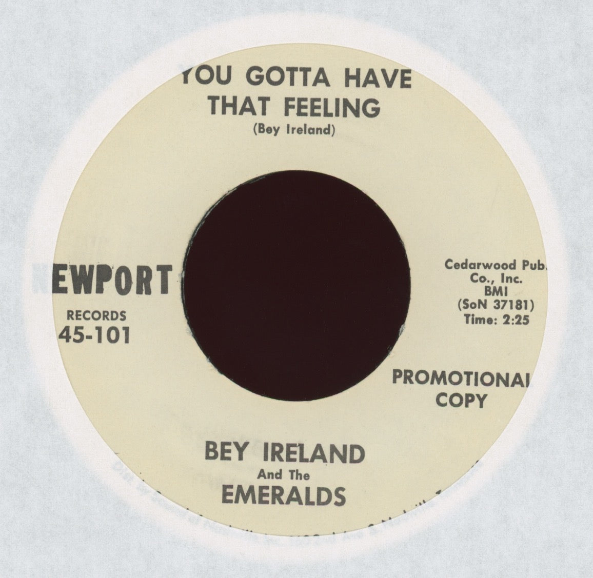 Bey Ireland - You Gotta Have That Feeling on Newport Promo Garage 45