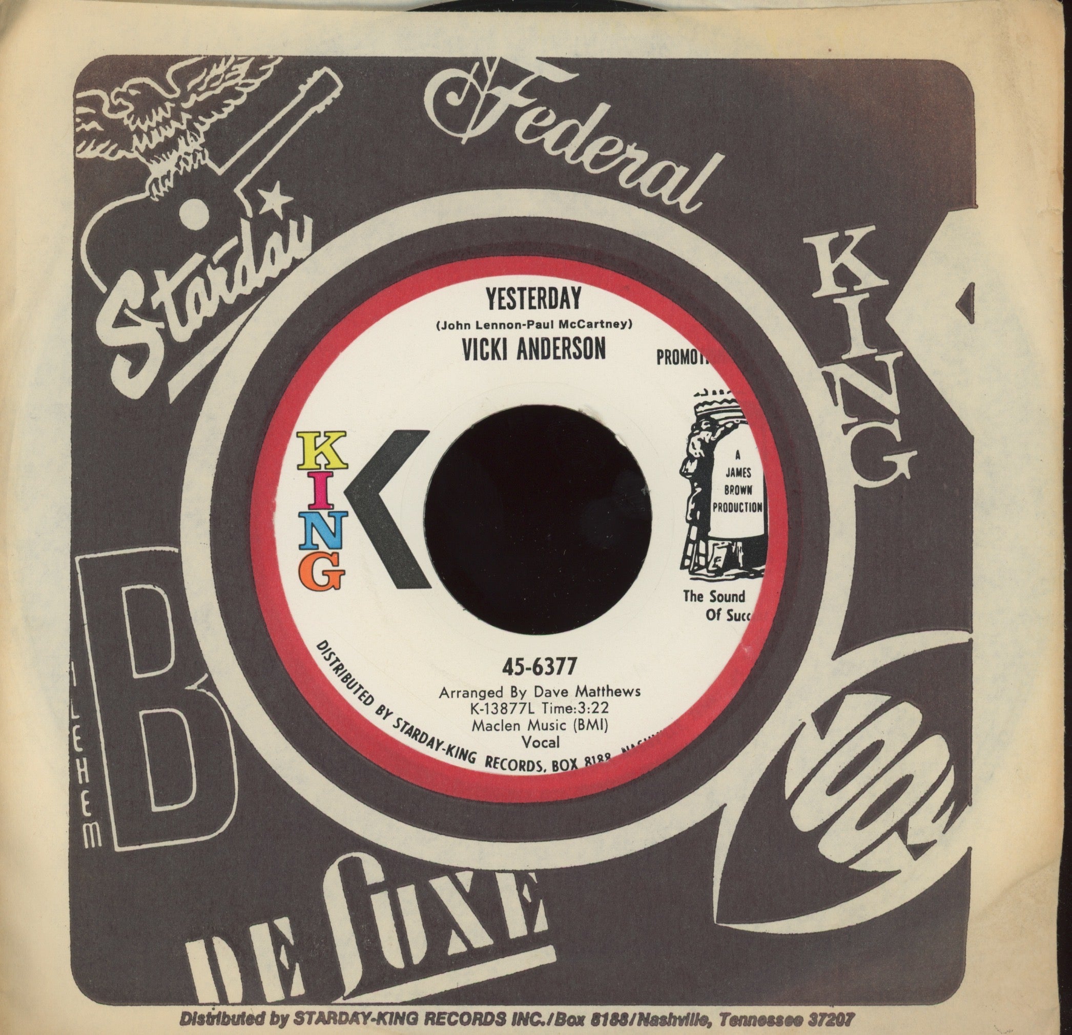 Vicki Anderson - Yesterday on King Promo Soul Funk 45