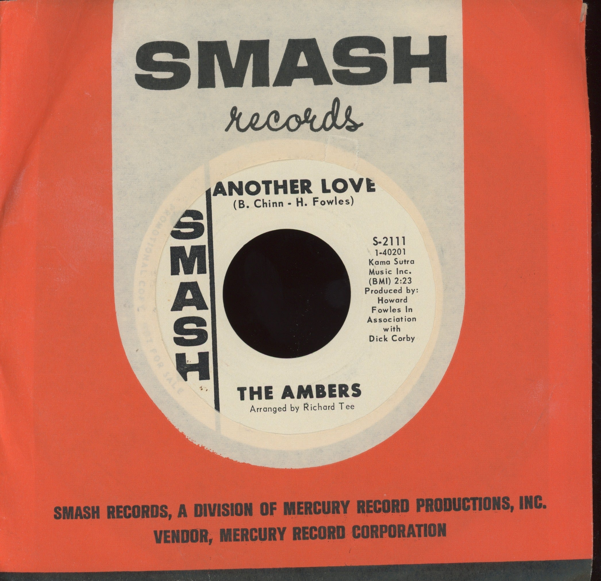The Ambers - Potion Of Love on Smash Promo Northern Soul 45