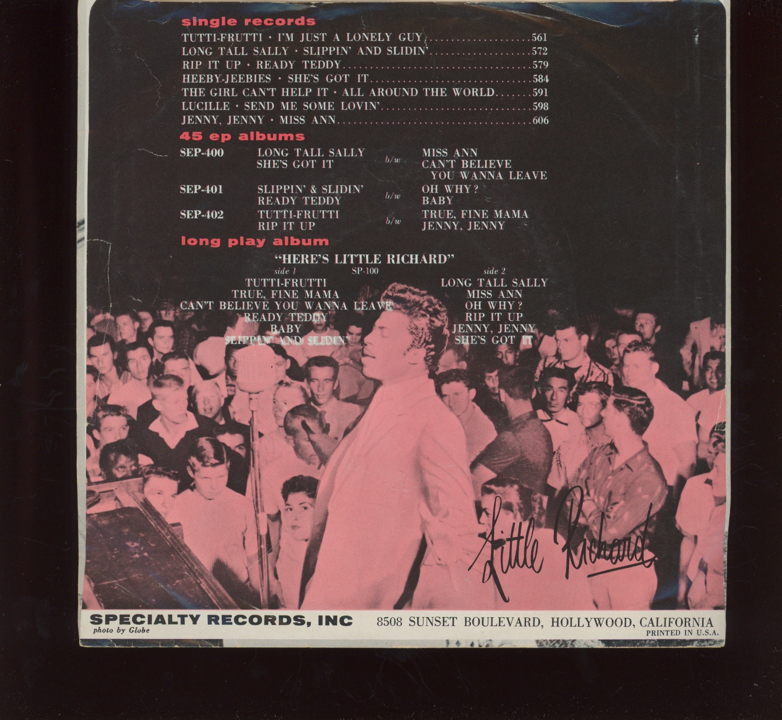 Little Richard - Keep A Knockin' on Specialty 45 With Picture Sleeve