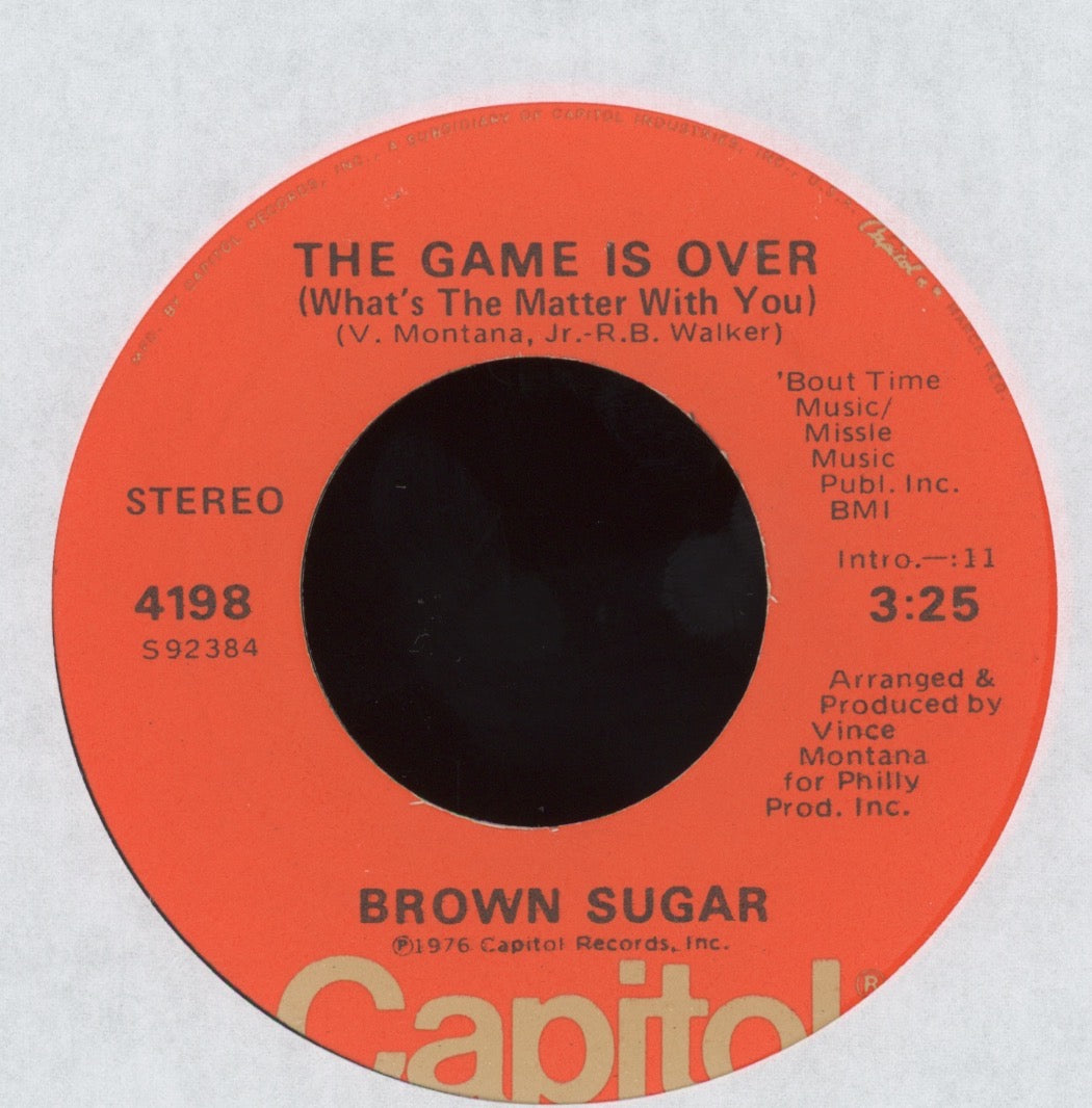 Brown Sugar - The Game Is Over on Capitol Northern Soul 45