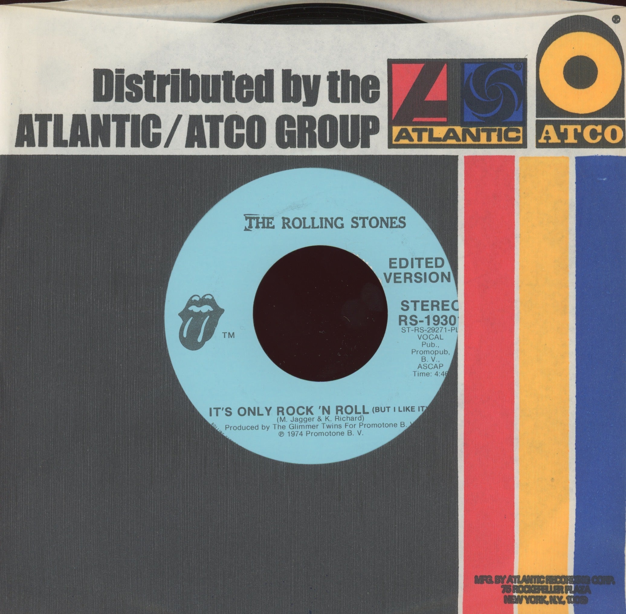 The Rolling Stones - It's Only Rock 'N Roll (But I Like It) on Rolling Stones Records Promo Rock 45