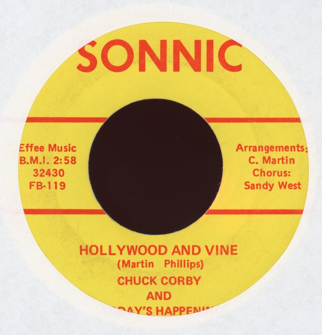 Chuck Corby And Today's Happening - Hollywood And Vine on Sonnic Sweet Soul 45