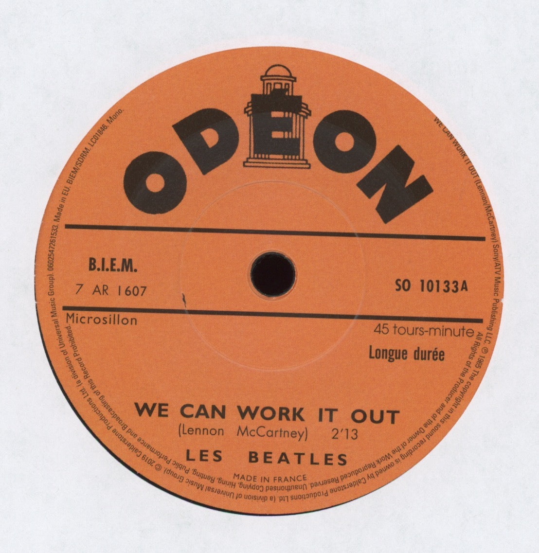 The Beatles Les Beatles - We Can Work It Out / Day Tripper on Odeon 7" Reissue With Picture Cover
