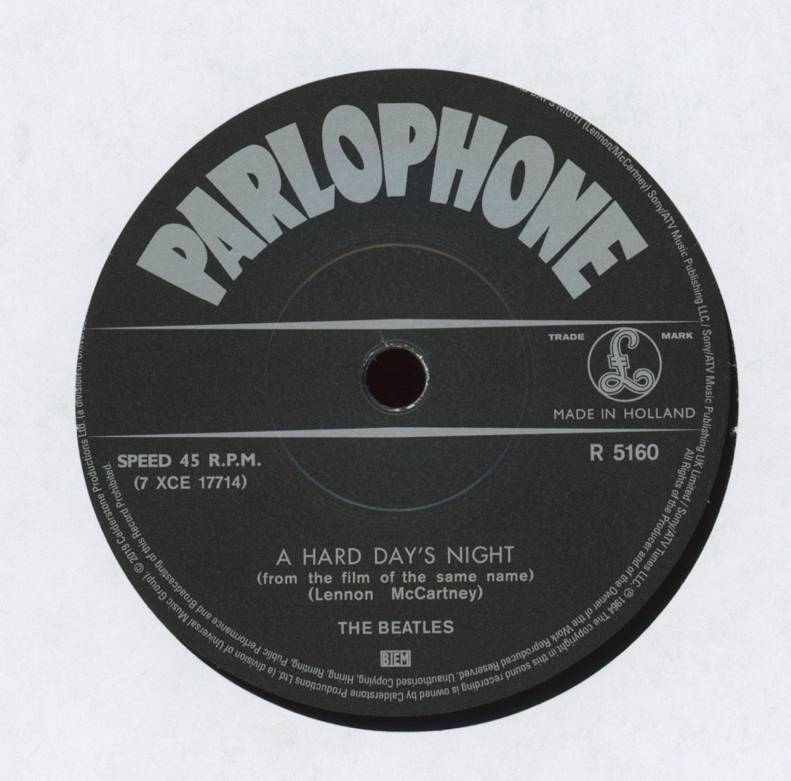 The Beatles - A Hard Day's Night / Things We Said Today on Parlophone 7" Reissue With Picture Cover