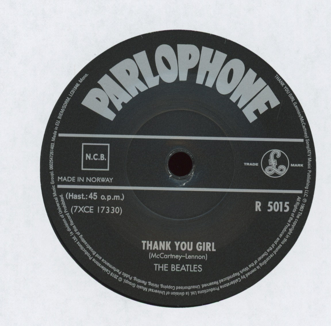 The Beatles - From Me To You / Thank You Girl on Parlophone 7" Reissue With Picture Cover