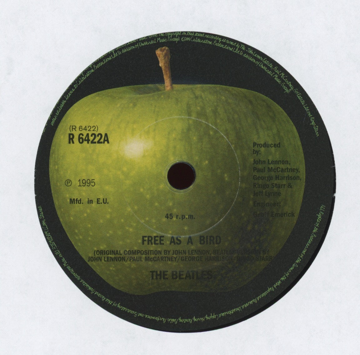 The Beatles - Free As A Bird / Real Love on Apple 7" With Picture Cover