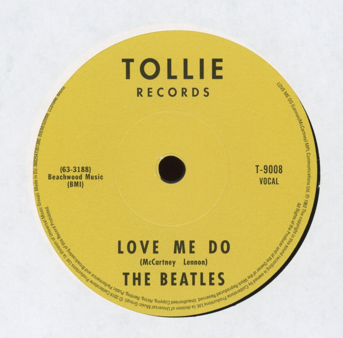 The Beatles - Love Me Do / P. S. I Love You on Tollie 7" Reissue With Picture Cover