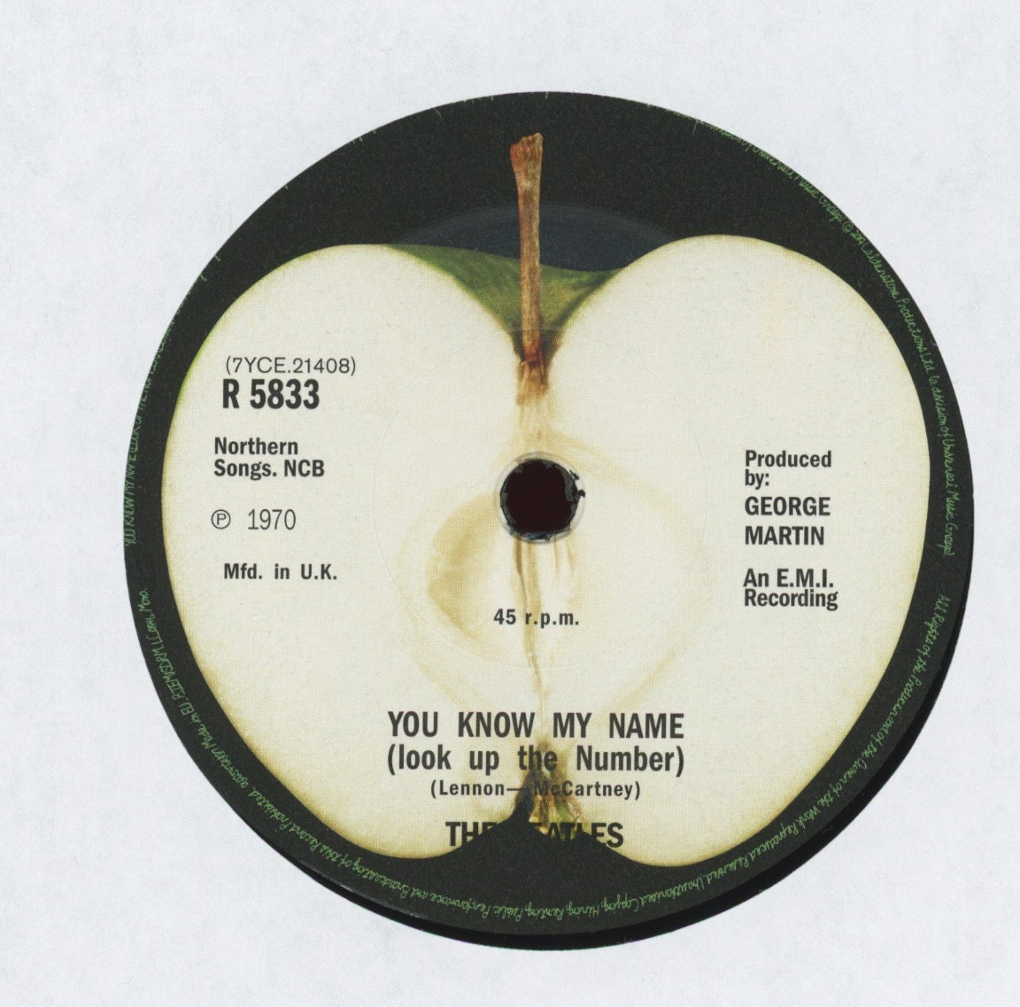 The Beatles - Let It Be / You Know My Name on Apple 7" Reissue With Picture Cover