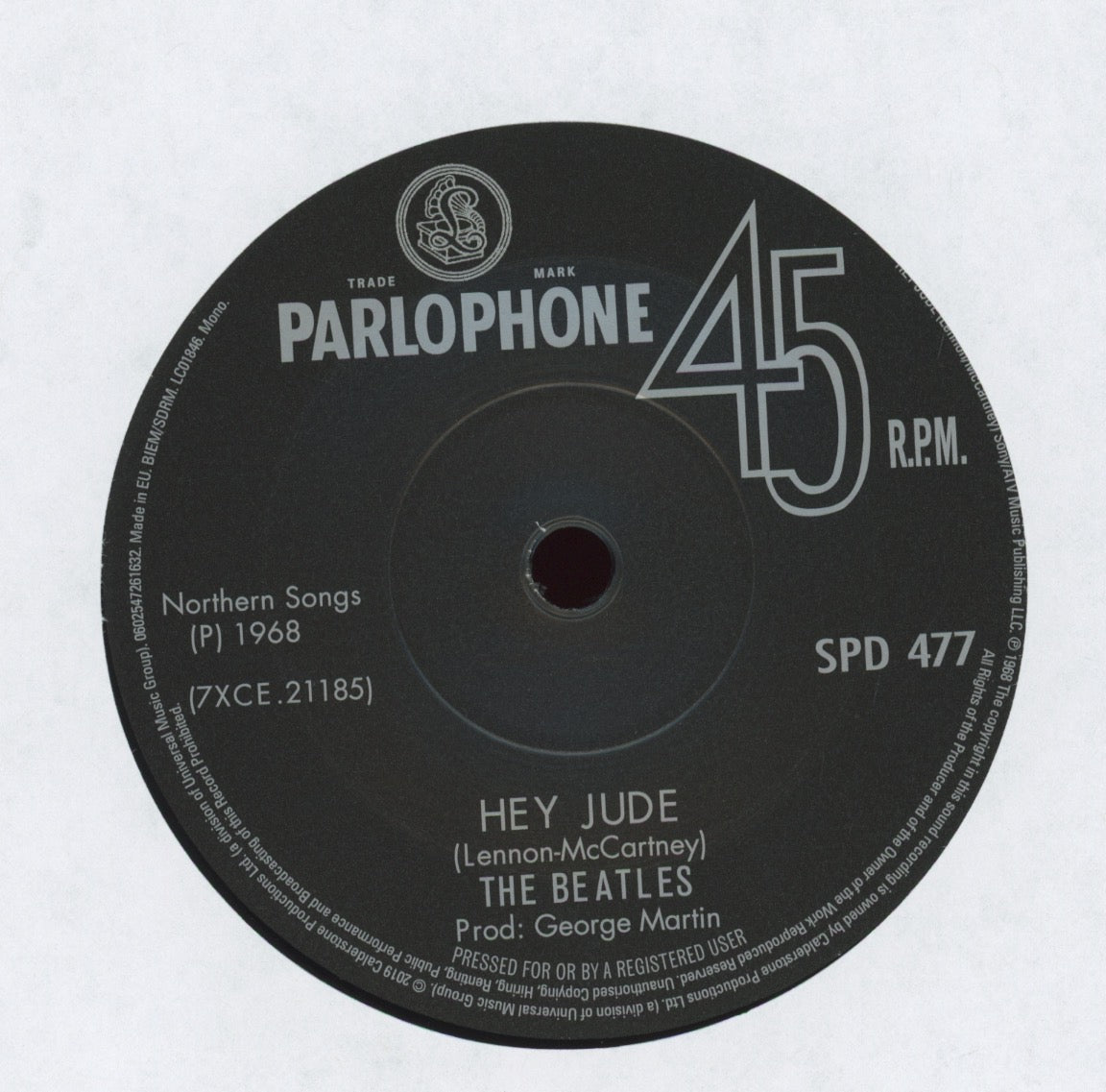 The Beatles - Revolution / Hey Jude on Parlophone 7" Reissue With Picture Cover