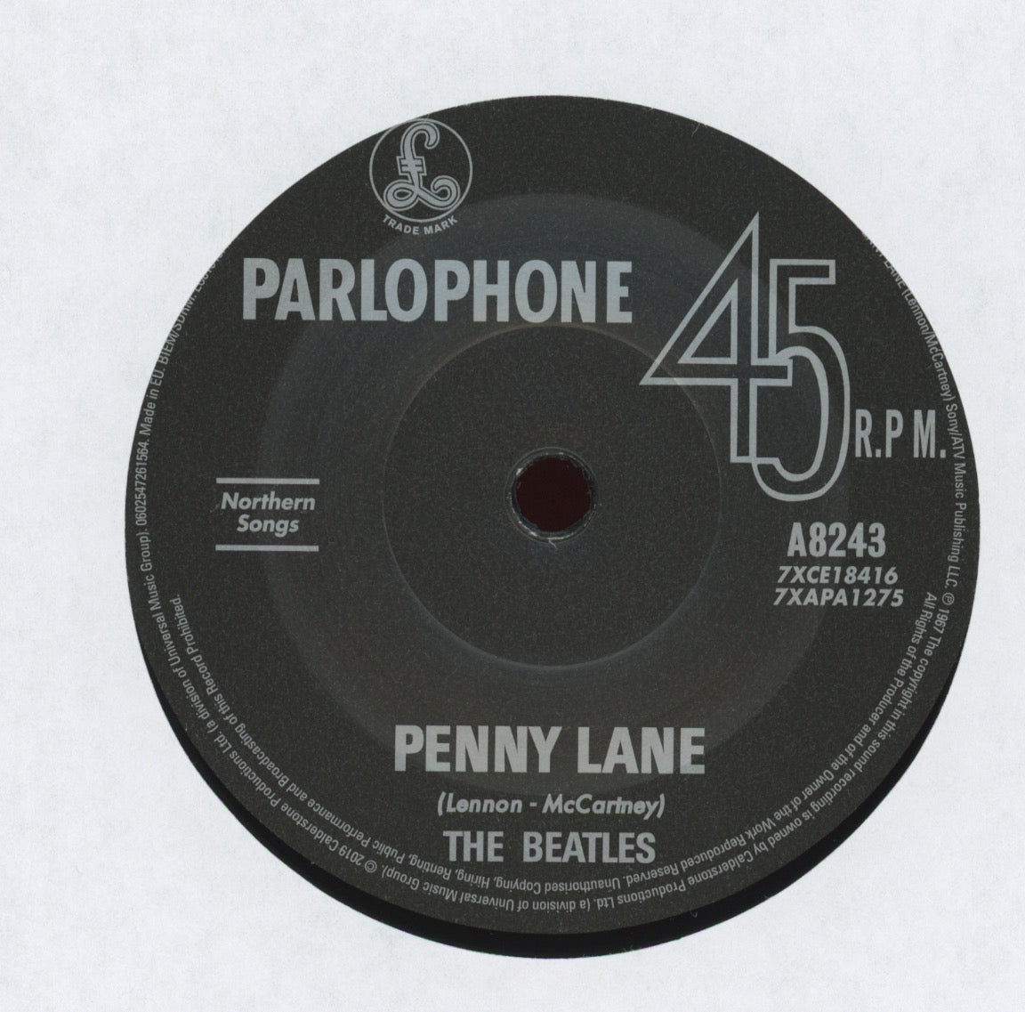 The Beatles - Strawberry Fields Forever / Penny Lane on Parlophone 7" Reissue With Picture Cover