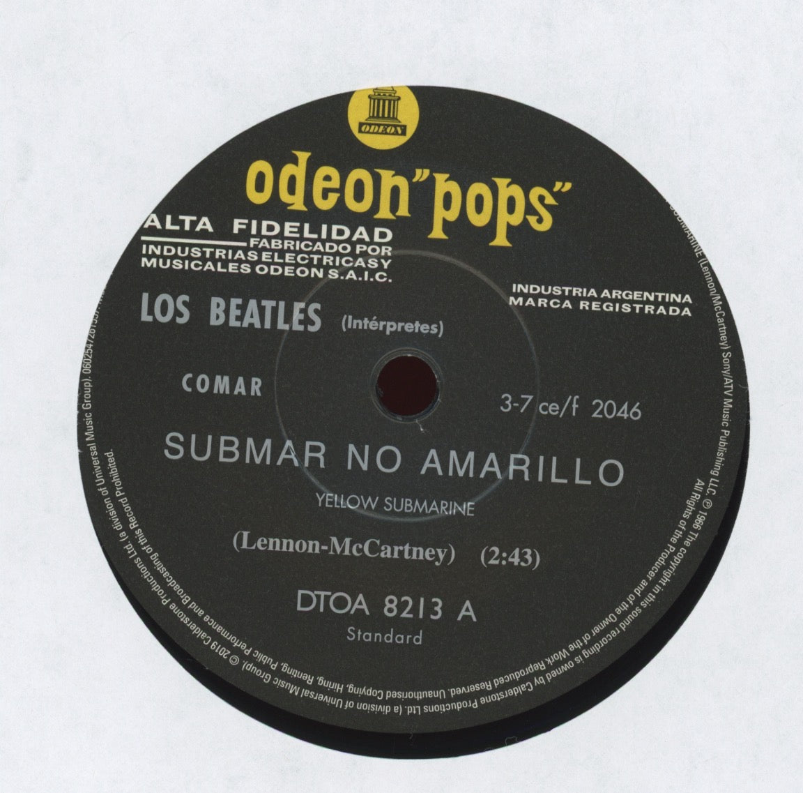 The Beatles - Yellow Submarine / Eleanor Rigby on Odeon Pops 7" Reissue With Picture Cover