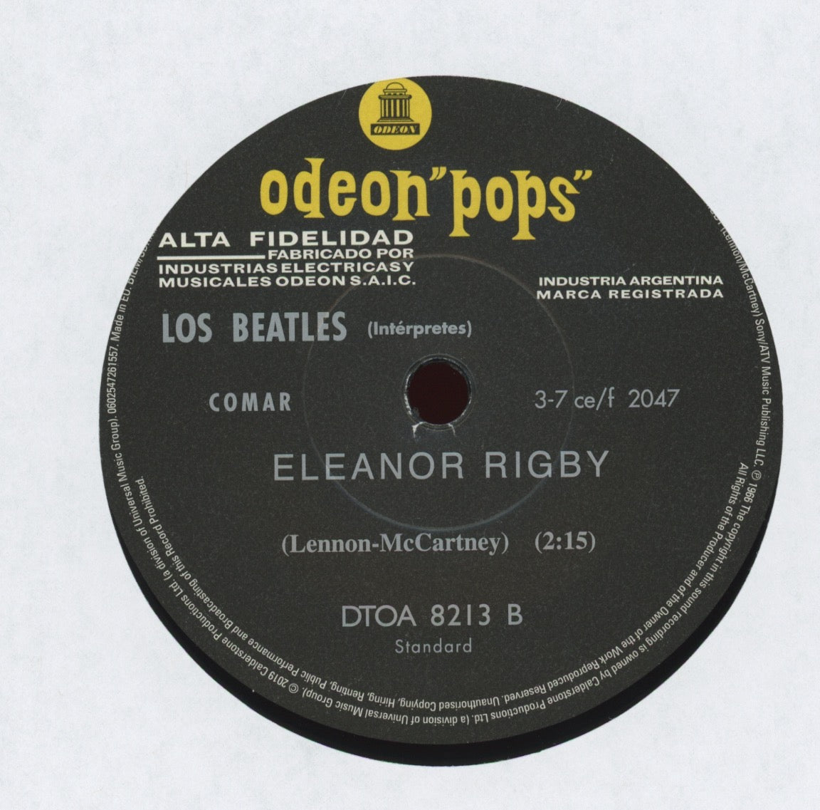 The Beatles - Yellow Submarine / Eleanor Rigby on Odeon Pops 7" Reissue With Picture Cover