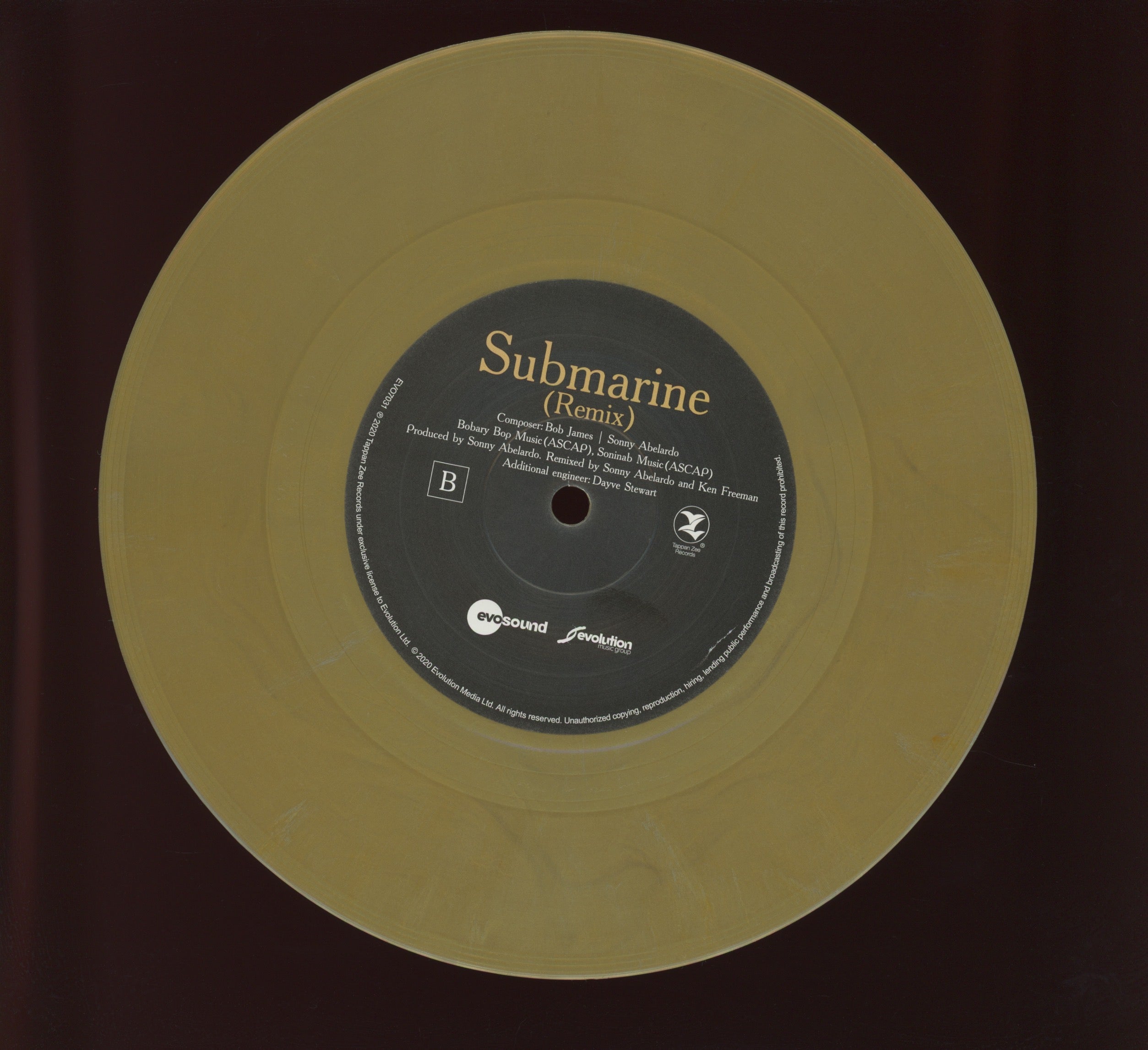 Bob James - Nautilus on Evosound Gold Vinyl 7" 45 RPM With Picture Sleeve