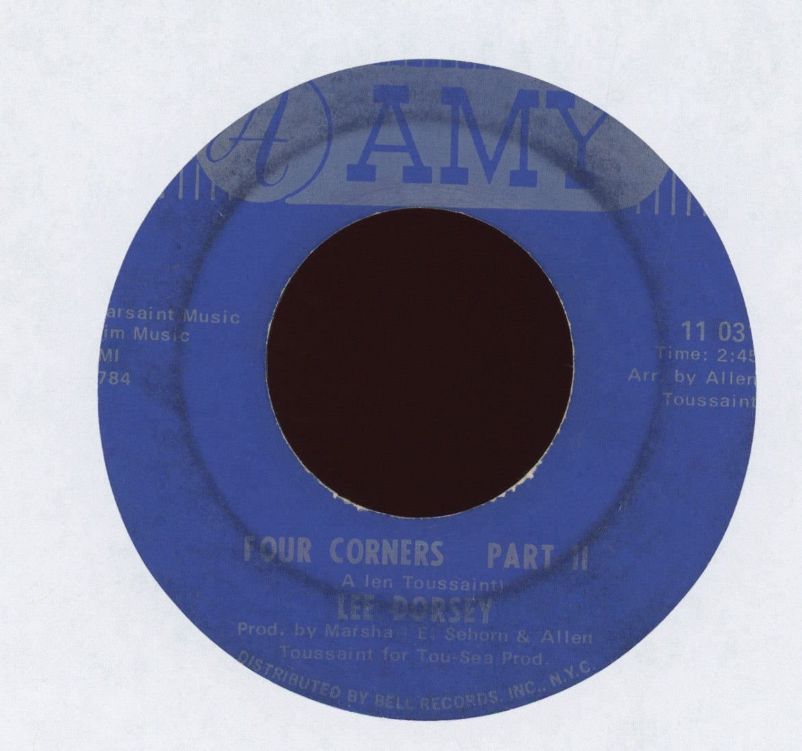 Lee Dorsey - Four Corners, Part I & II on Amy Funk 45