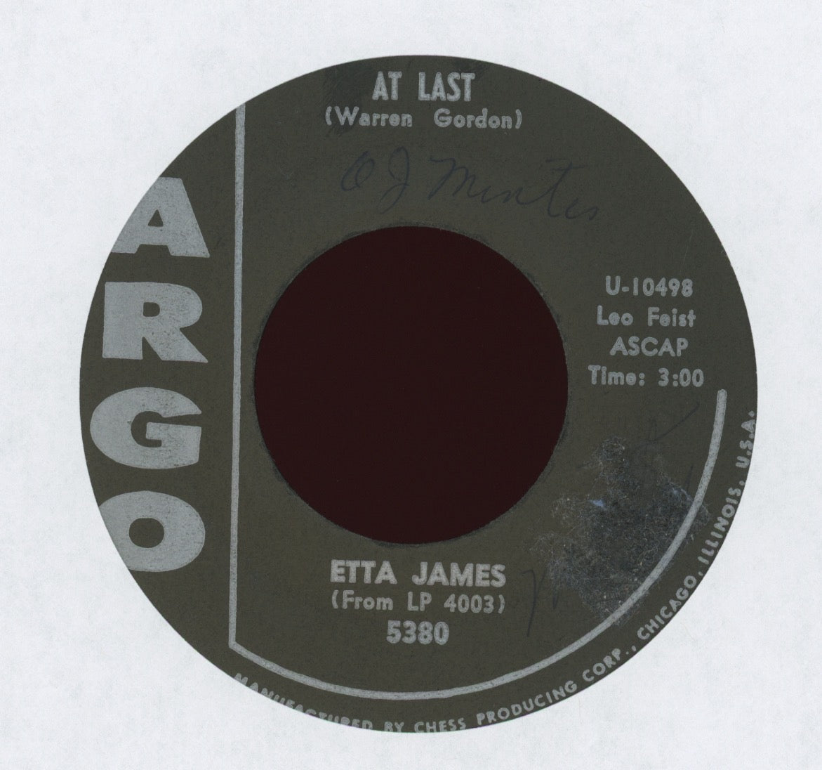 Etta James - At Last on Argo Northern Soul 45