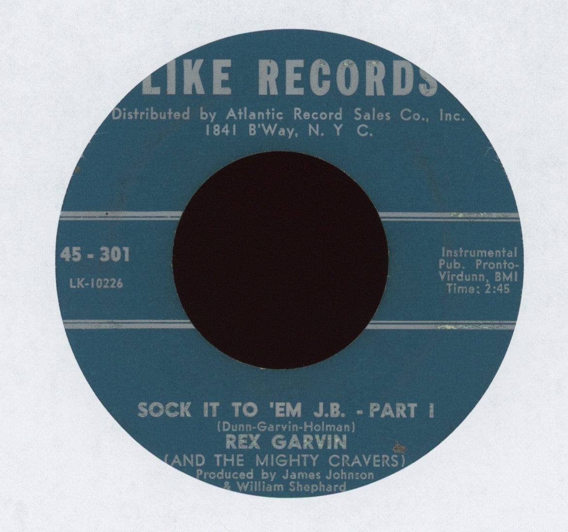 Rex Garvin & The Mighty Cravers - Sock It To 'Em J.B. on Like Northern Soul 45