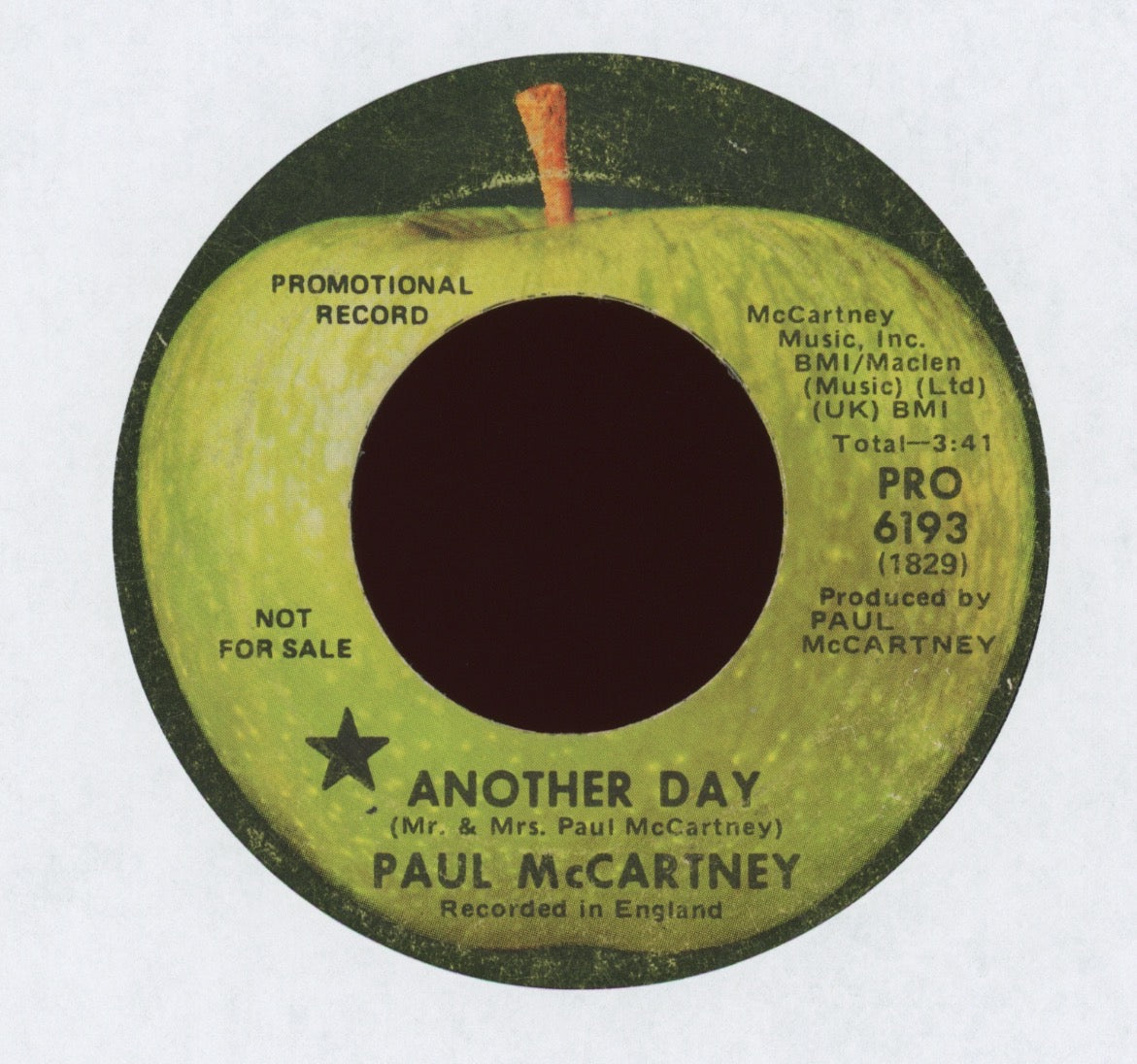 Paul McCartney - Another Day on Apple Promo Rock 45