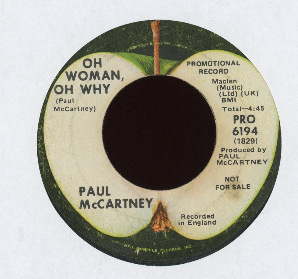 Paul McCartney - Another Day on Apple Promo Rock 45