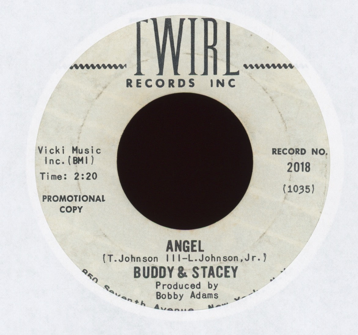 Buddy & Stacey - Angel on Twirld Promo Northern Soul 45