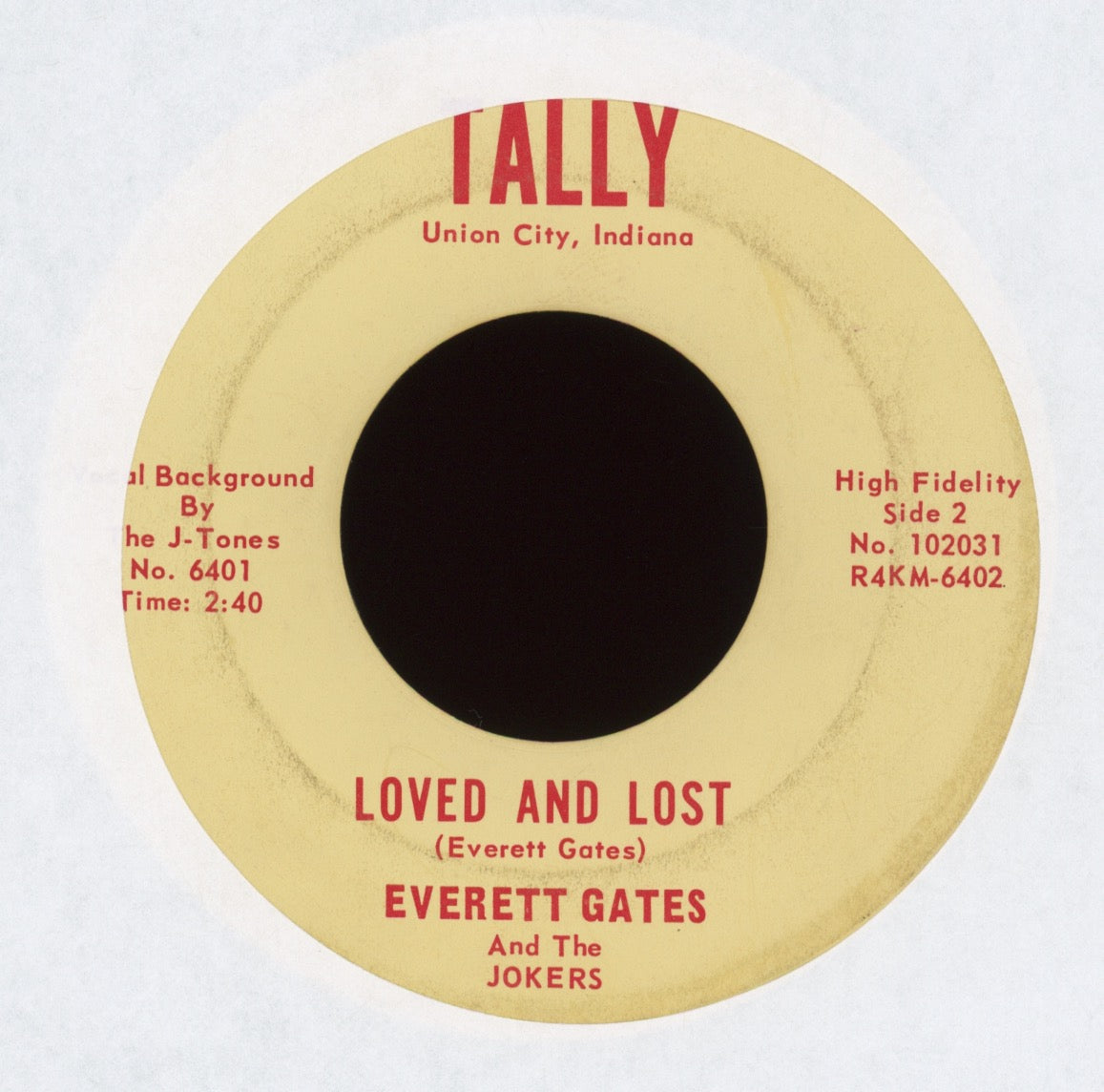 Everett Gates & The Jokers - Mean Machine on Tally Hot Rod Surf 45