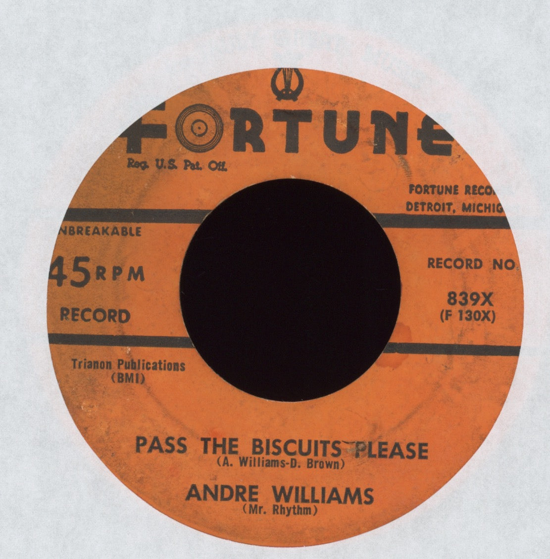 Andre Williams - Don't Touch on Fortune R&B 45