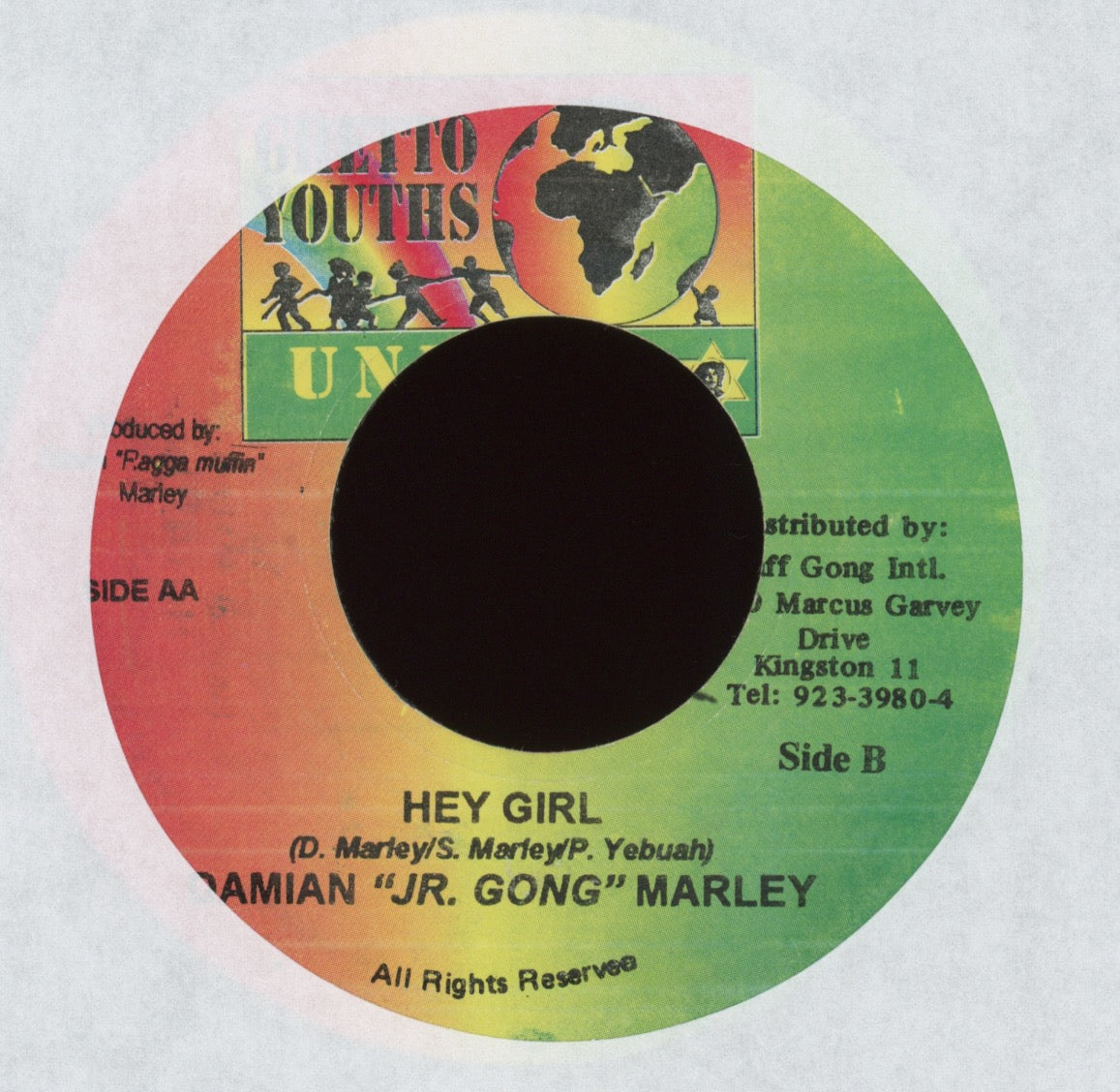 Damian Marley - Welcome To Jamrock on Ghetto Youths Reggae 45