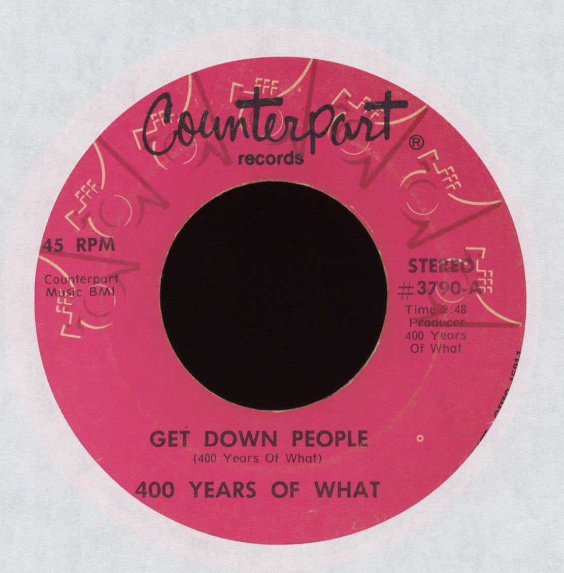 400 Years Of What - Get Down People on Counterpart Funk 45
