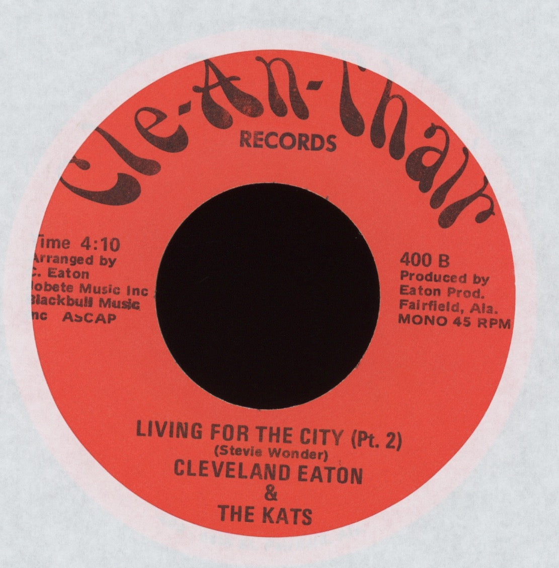 Cleveland Eaton & The Kats - Living For The City Pt 1 on Cle-An-Thair Funk 45