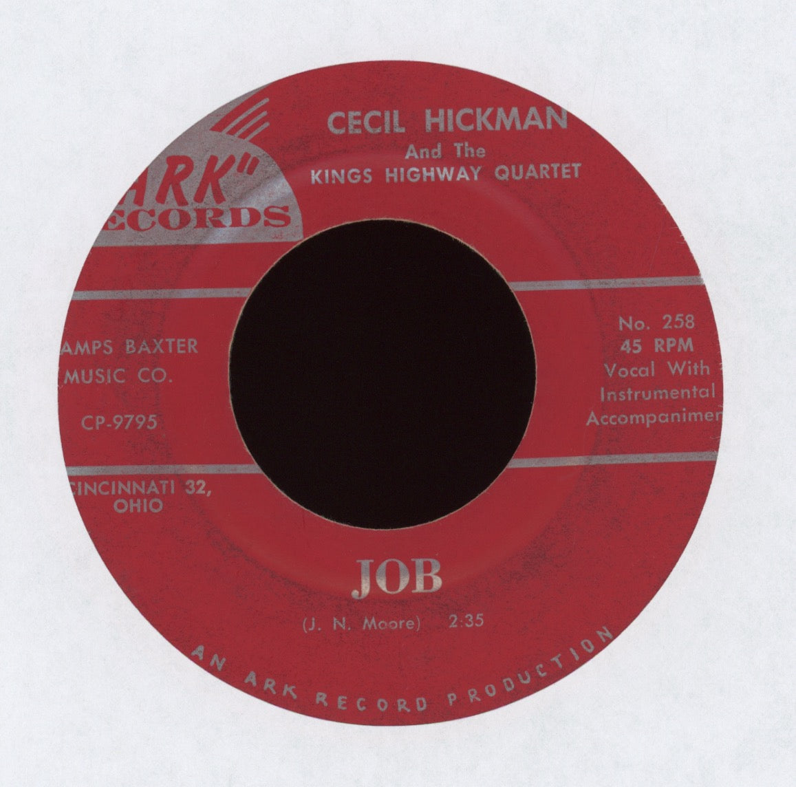 Cecil Hickman And The Kings Highway Quartet - Job on Ark Gospel Country Bop