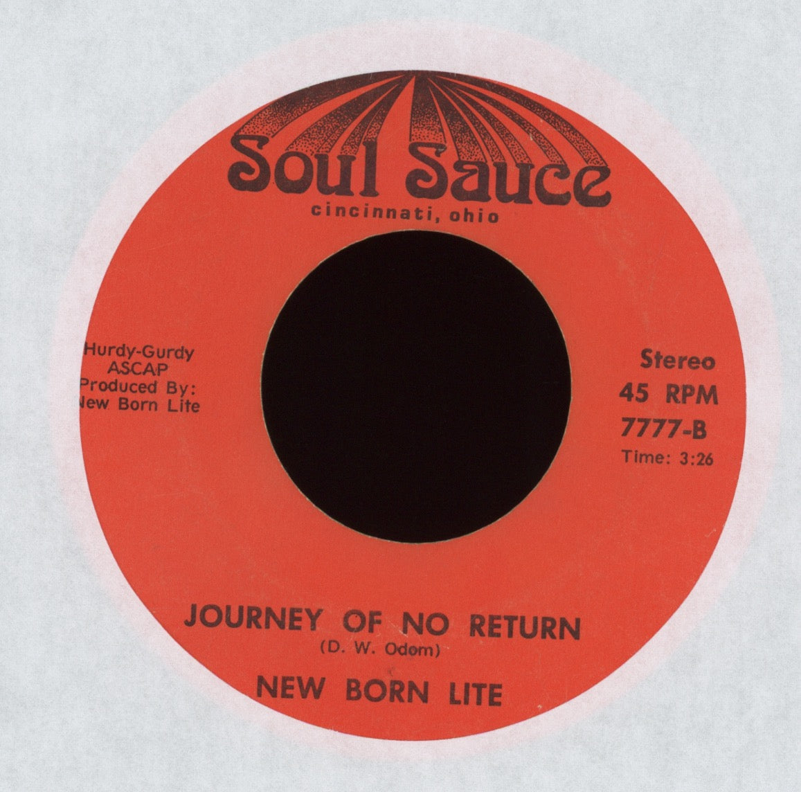 New Born Lite - You Sure Did Mean A Lot / Journey Of No Return on Soul Sauce Sweet Soul Funk 45