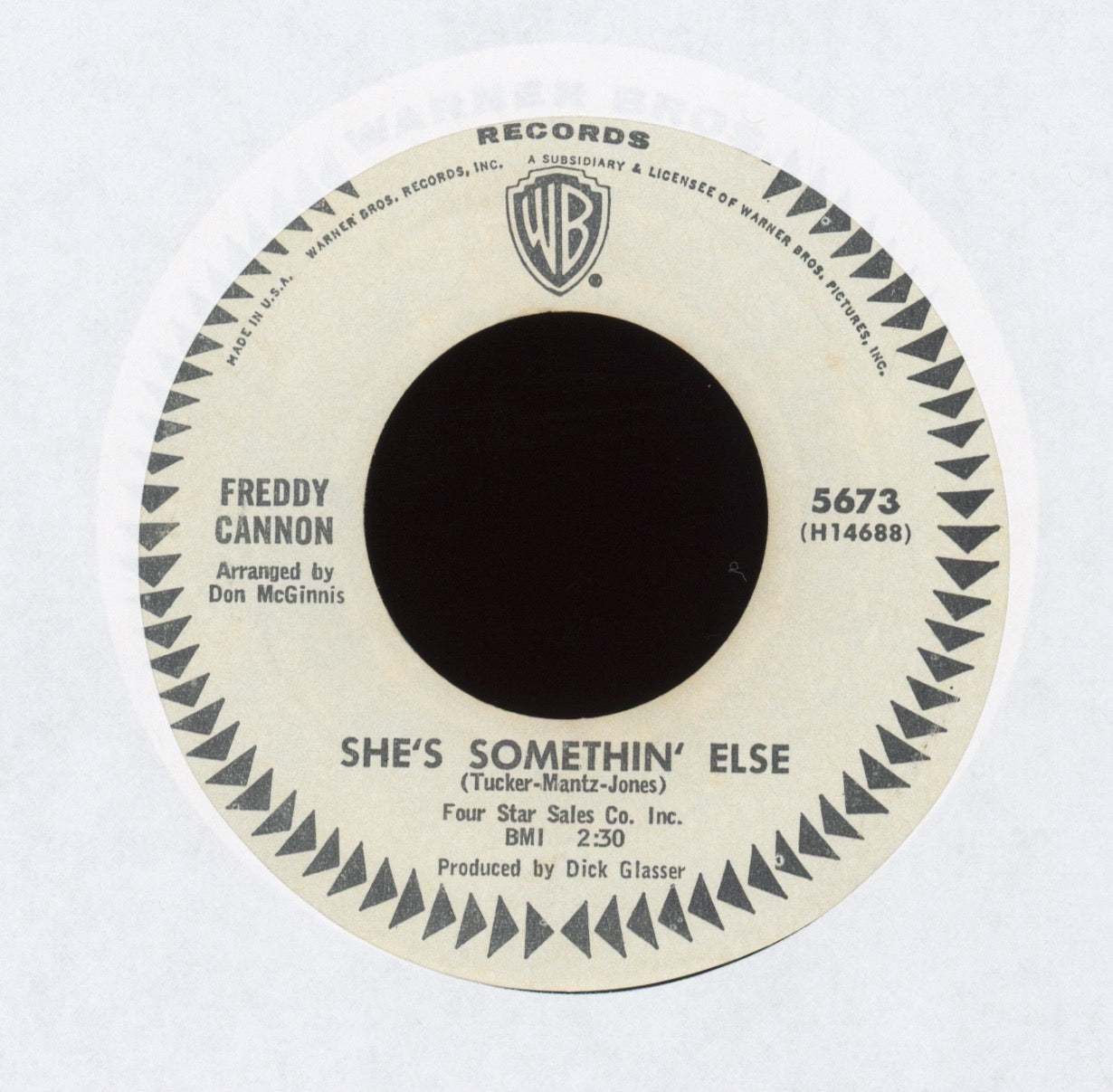 Freddy Cannon - Little Bitty Corrine on WB Promo Rockabilly 45