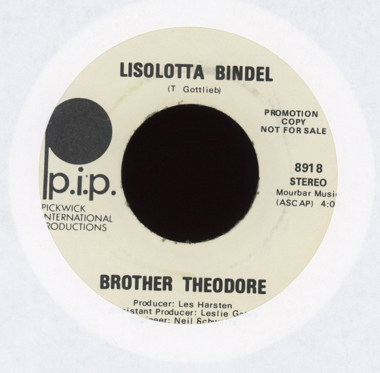 Brother Theodore - Lisolotta Bindel on P.I.P. Demented Beatnik Spoken Word Funk 45