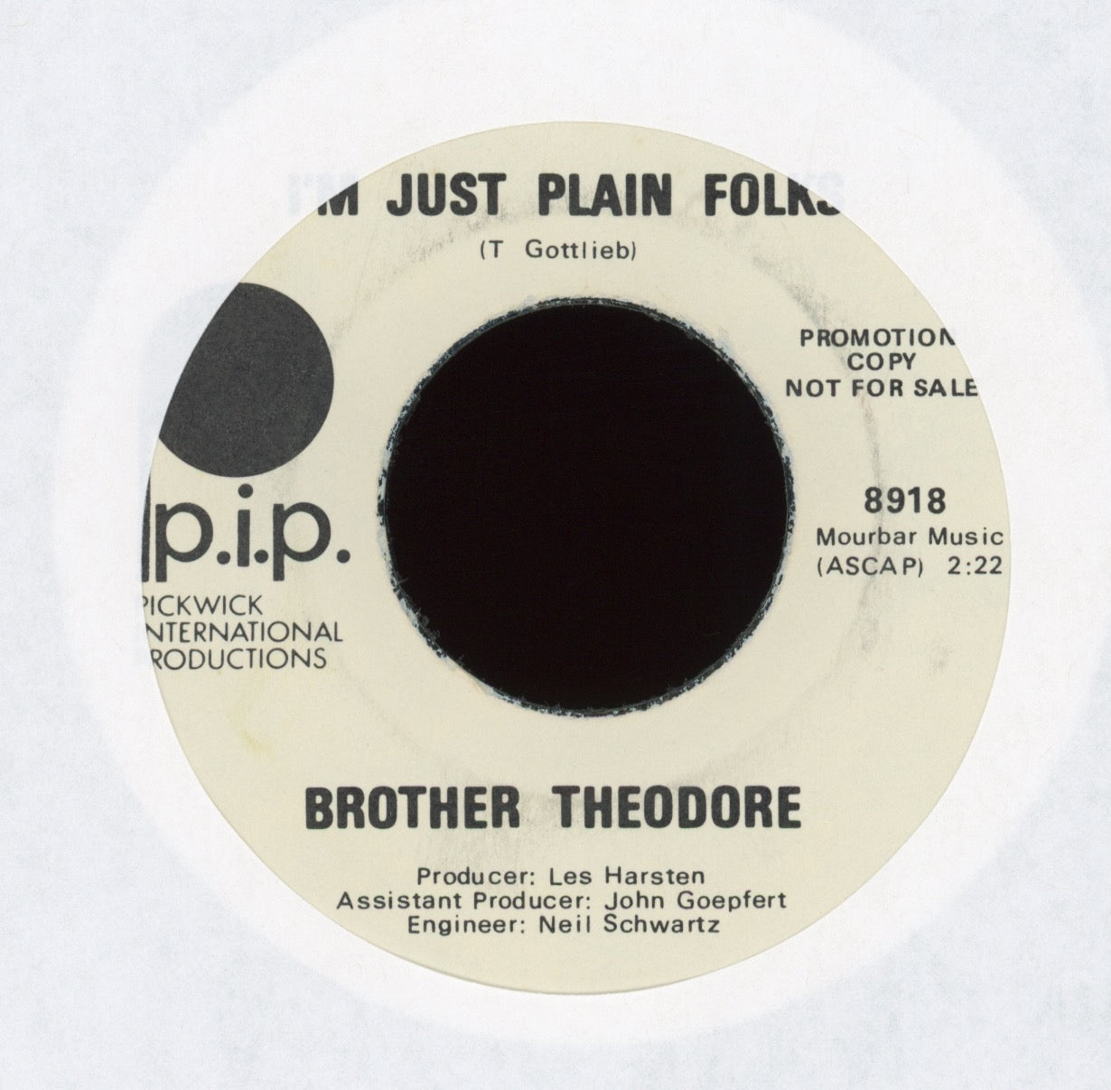 Brother Theodore - Lisolotta Bindel on P.I.P. Demented Beatnik Spoken Word Funk 45