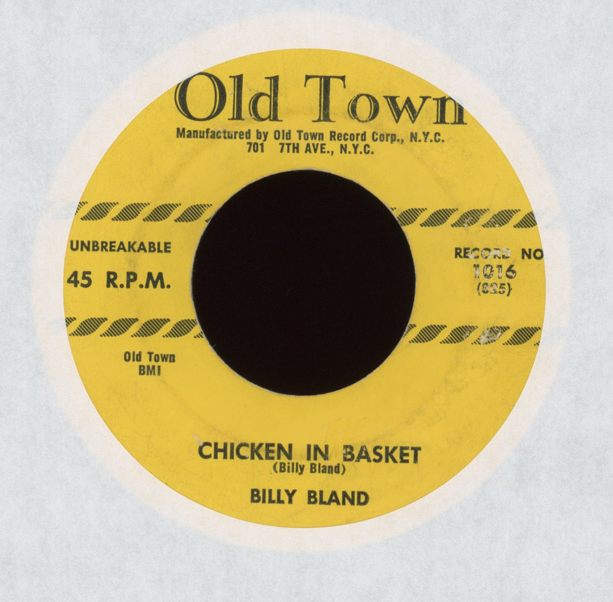 Billy Bland - Chicken In Basket on Old Town R&B 45