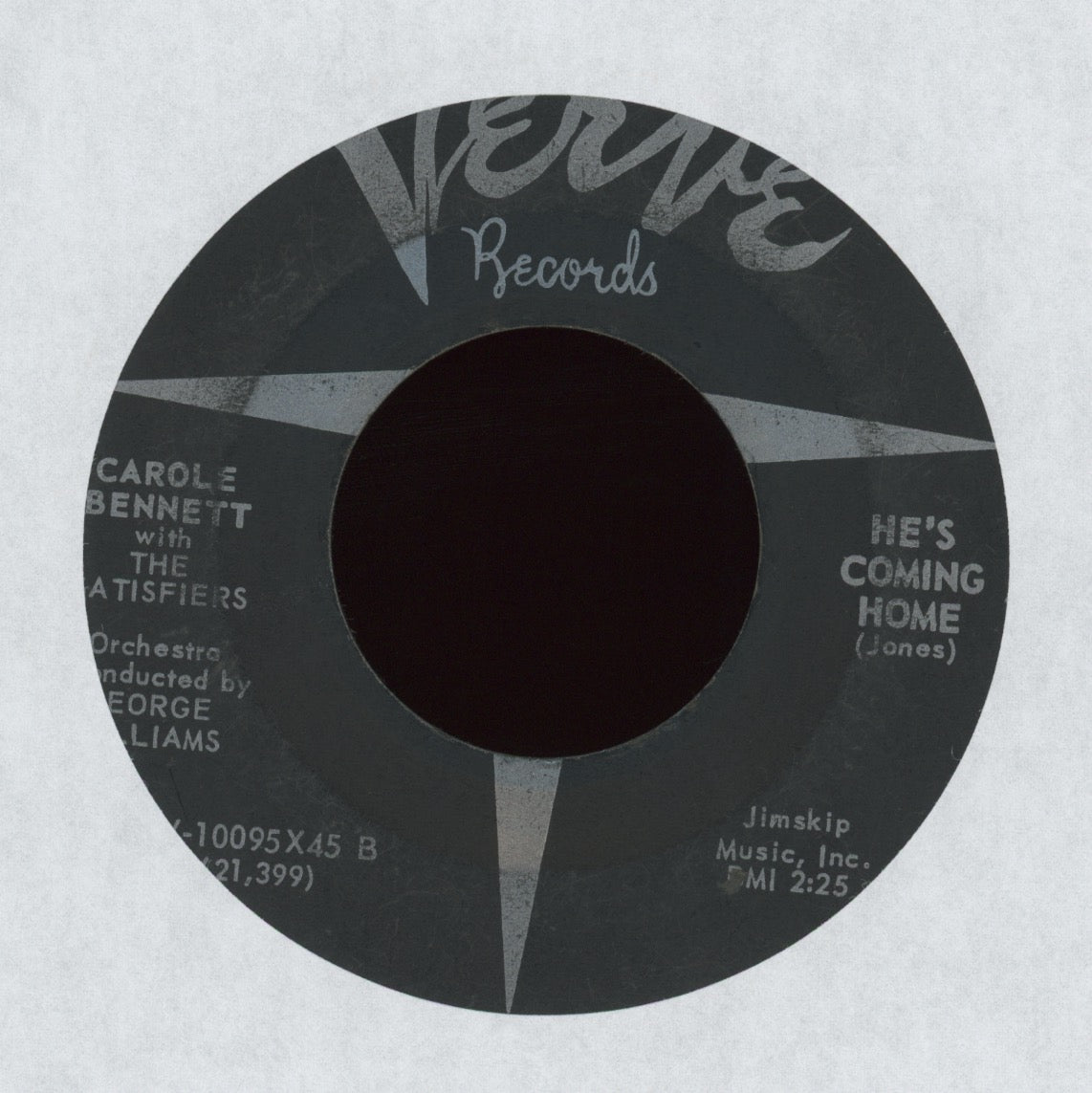 Carole Bennett - He's Coming Home on Verve R&B Popcorn 45