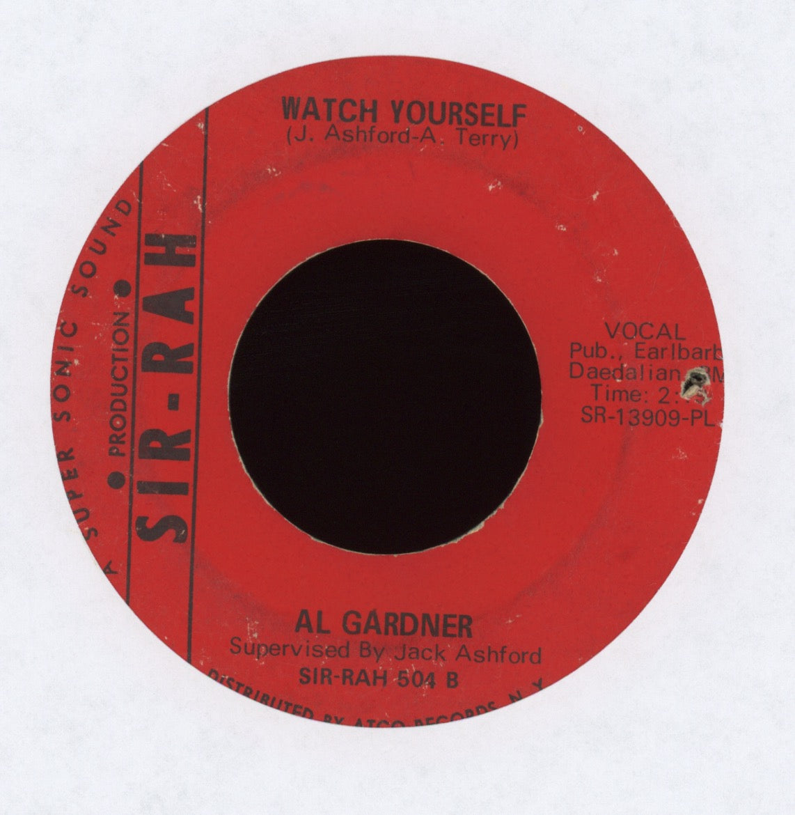 Al Gardner - Watch Yourself on Sir Rah Funk 45