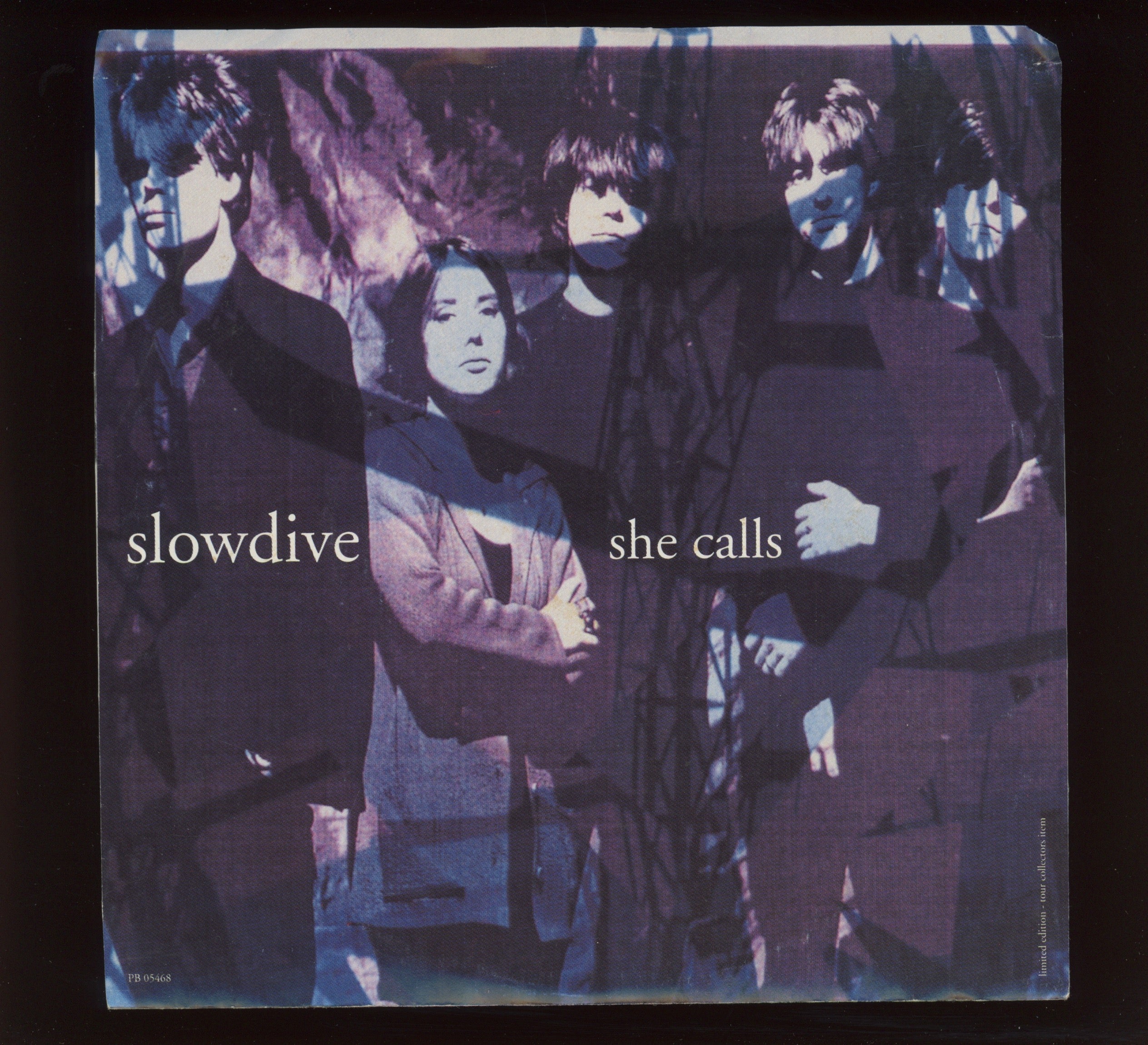 Slowdive / Ride - She Calls / Leave Them All Behind on Reprise Promo Blue Vinyl Split 7" 45 With Picture Sleeve